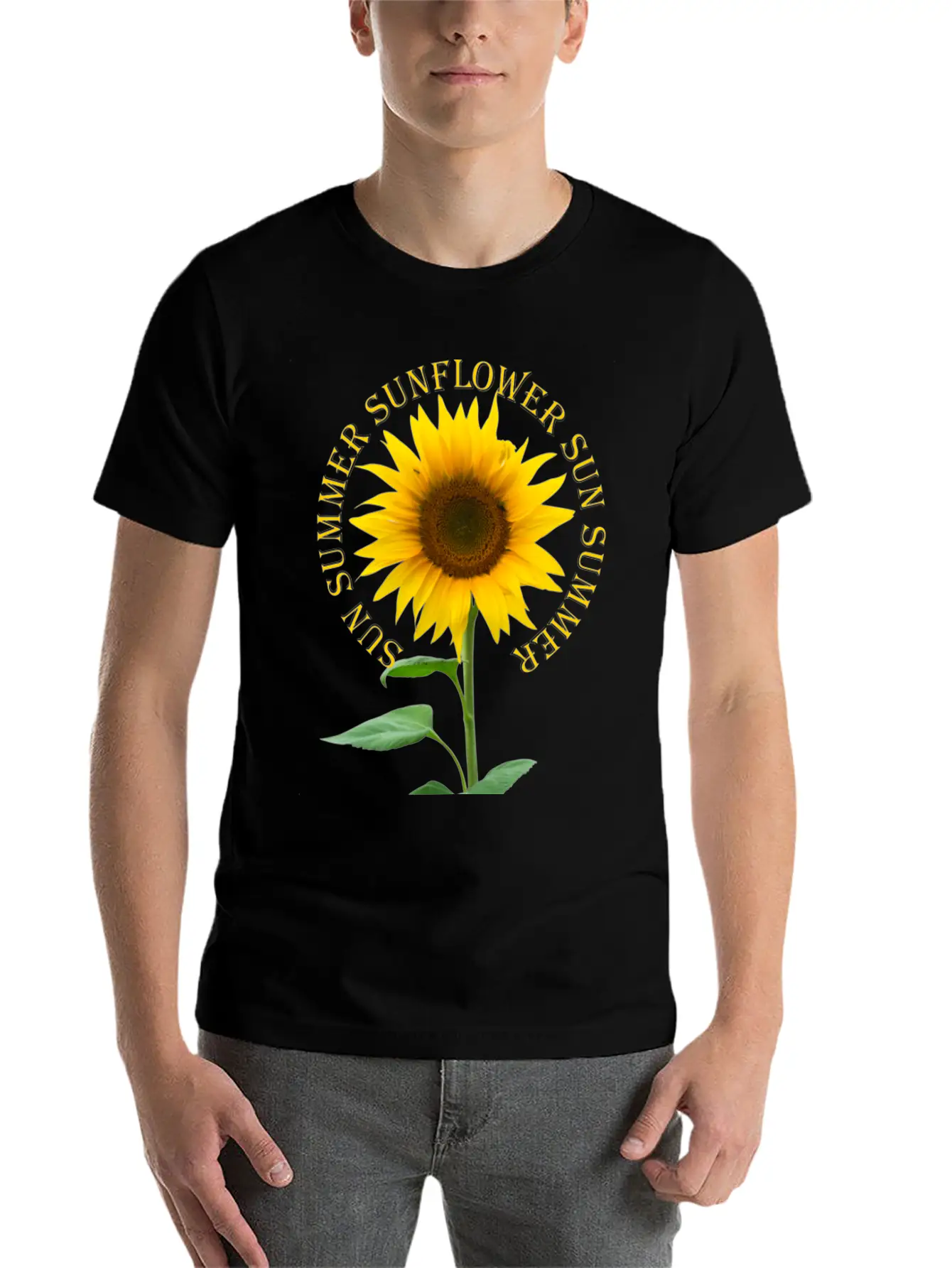 Sunflower Basic Graphic T-Shirt – Daily Comfort In Soft Cotton