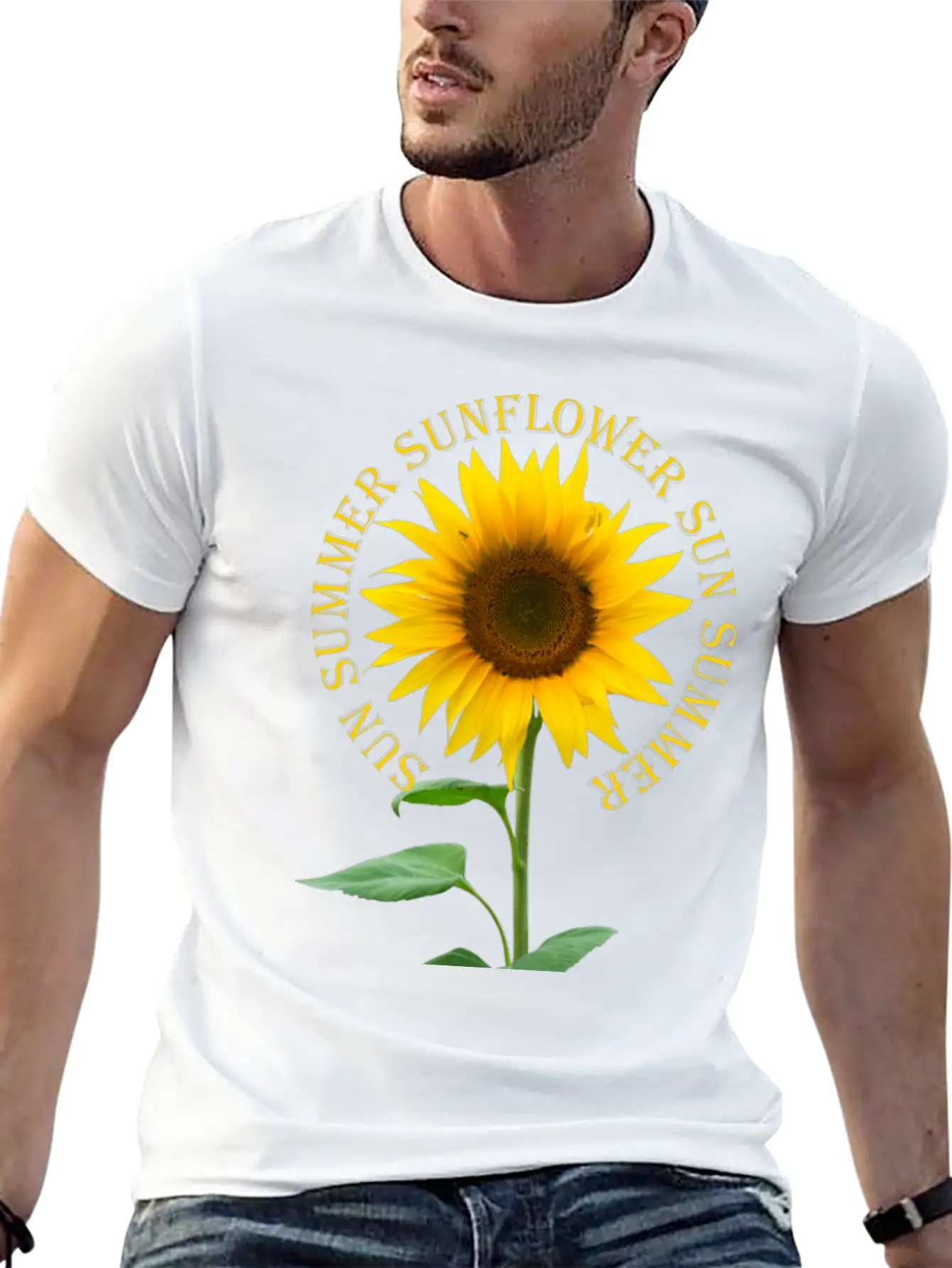 Sunflower Basic Graphic T-Shirt – Daily Comfort In Soft Cotton