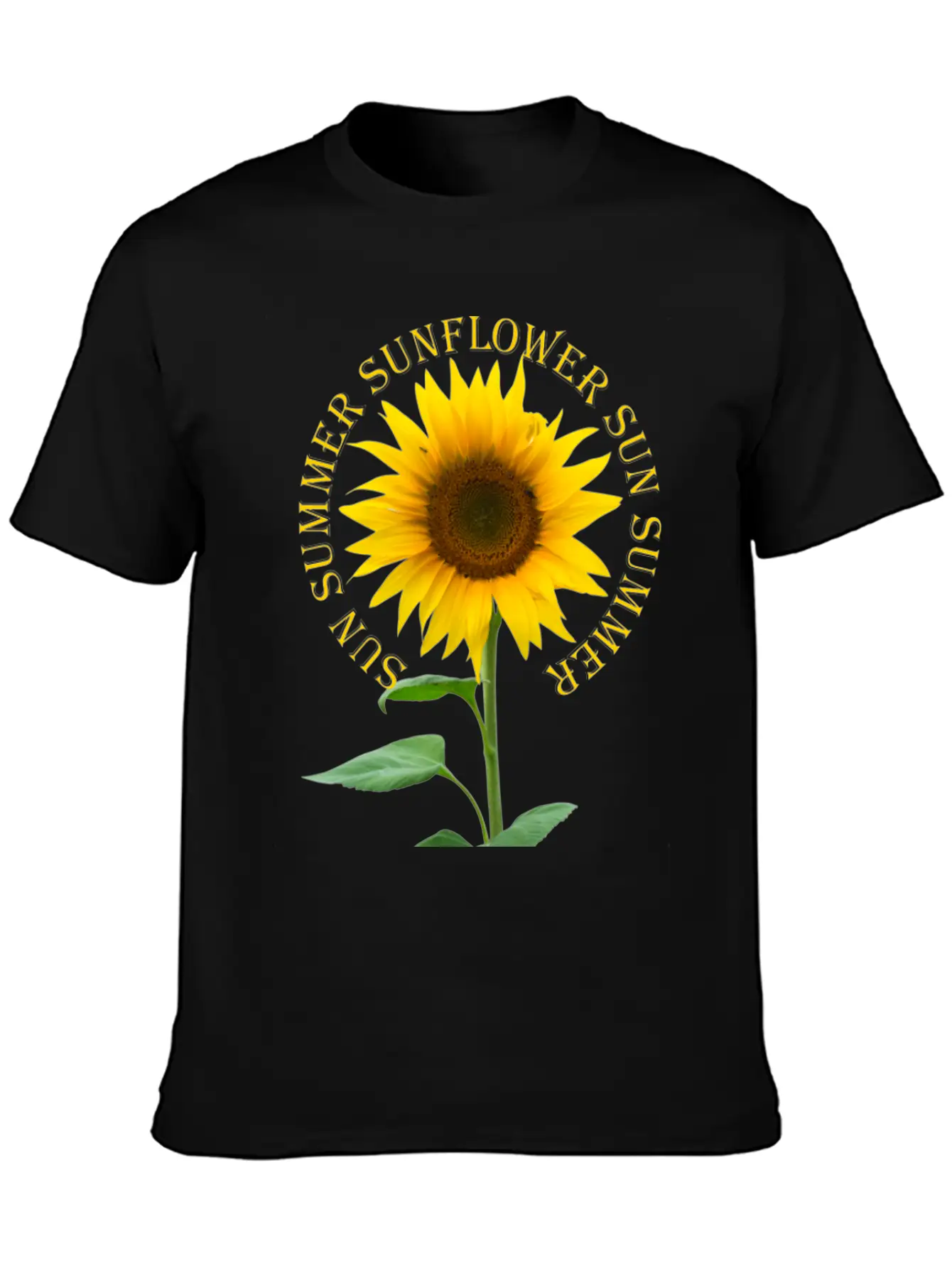 Sunflower Basic Graphic T-Shirt – Daily Comfort In Soft Cotton