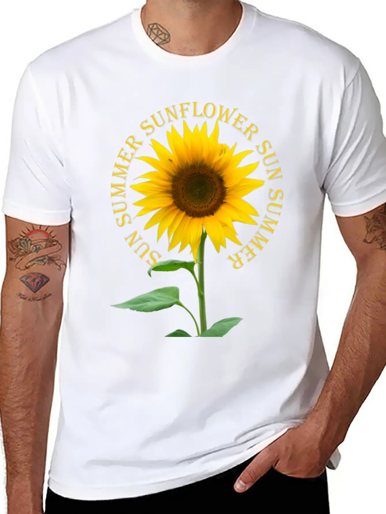 Sunflower Basic Graphic T-Shirt – Daily Comfort In Soft Cotton