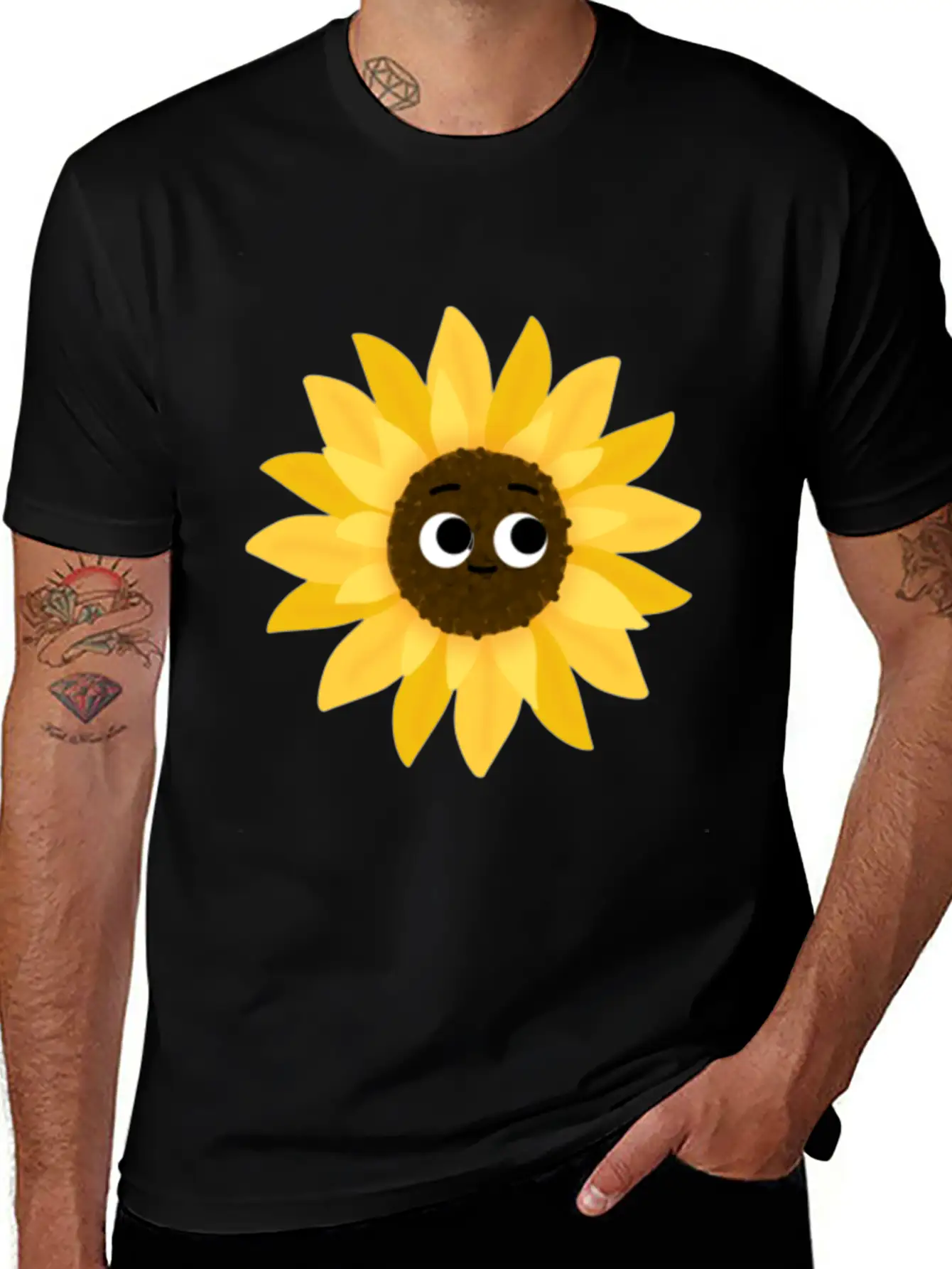 Sunflower Butterflies Dreams Monarchs Natural Comfortable Minimalist Graphic Tee – Summer Style Essential