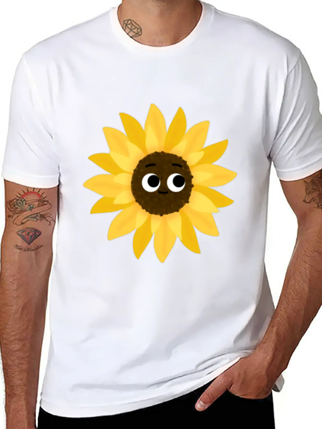 Sunflower Butterflies Dreams Monarchs Natural Comfortable Minimalist Graphic Tee – Summer Style Essential