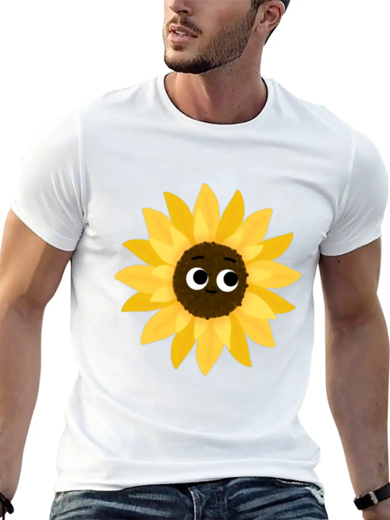 Sunflower Butterflies Dreams Monarchs Natural Comfortable Minimalist Graphic Tee – Summer Style Essential