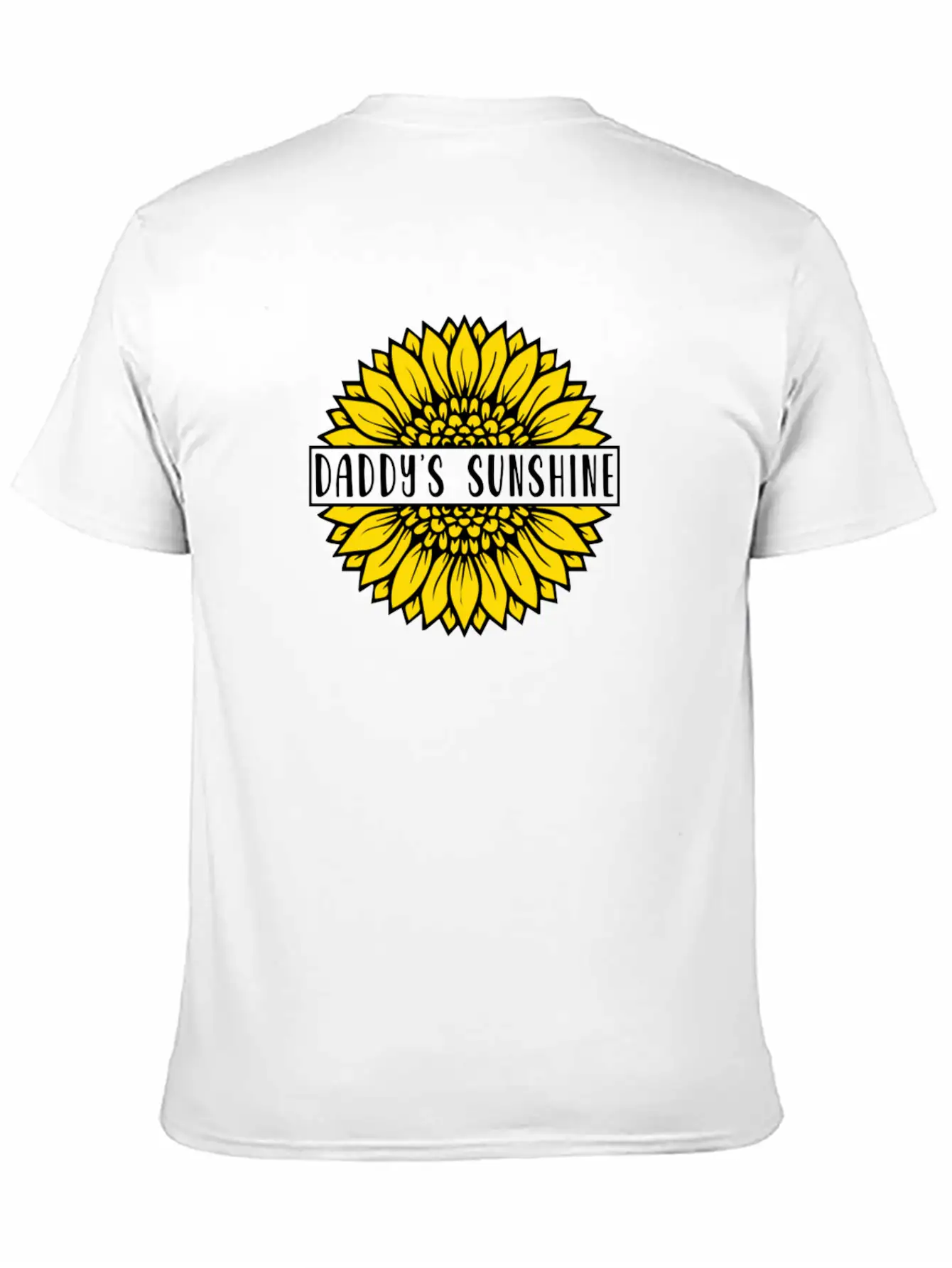 Sunflower Daddys Sunshine Unisex Short Sleeve Soft Cotton T-Shirt – Casual Everyday Wear