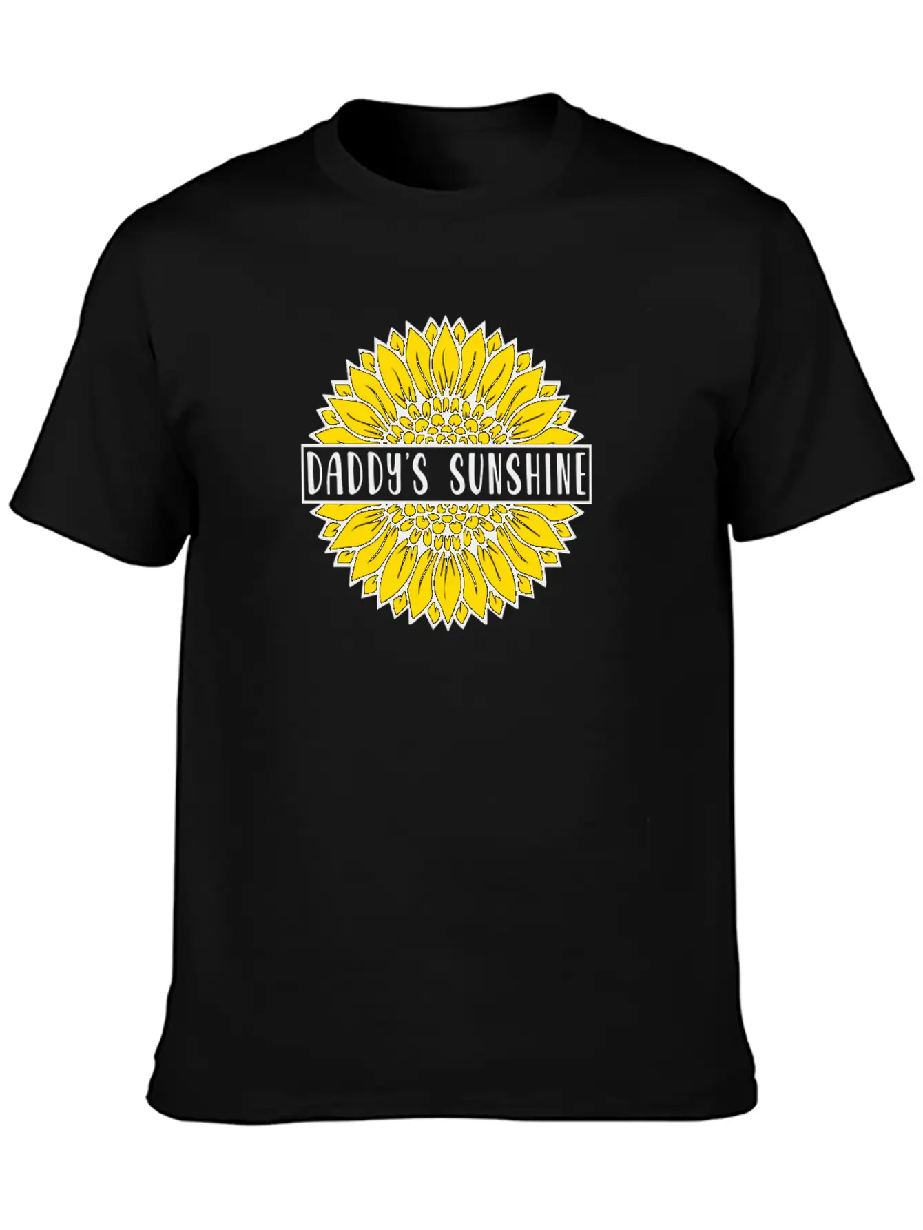 Sunflower Daddys Sunshine Unisex Short Sleeve Soft Cotton T-Shirt – Casual Everyday Wear