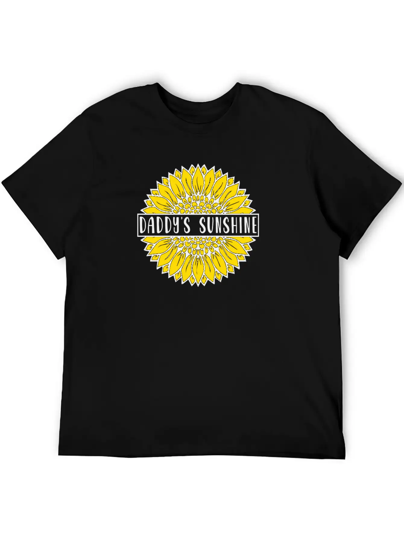 Sunflower Daddys Sunshine Unisex Short Sleeve Soft Cotton T-Shirt – Casual Everyday Wear