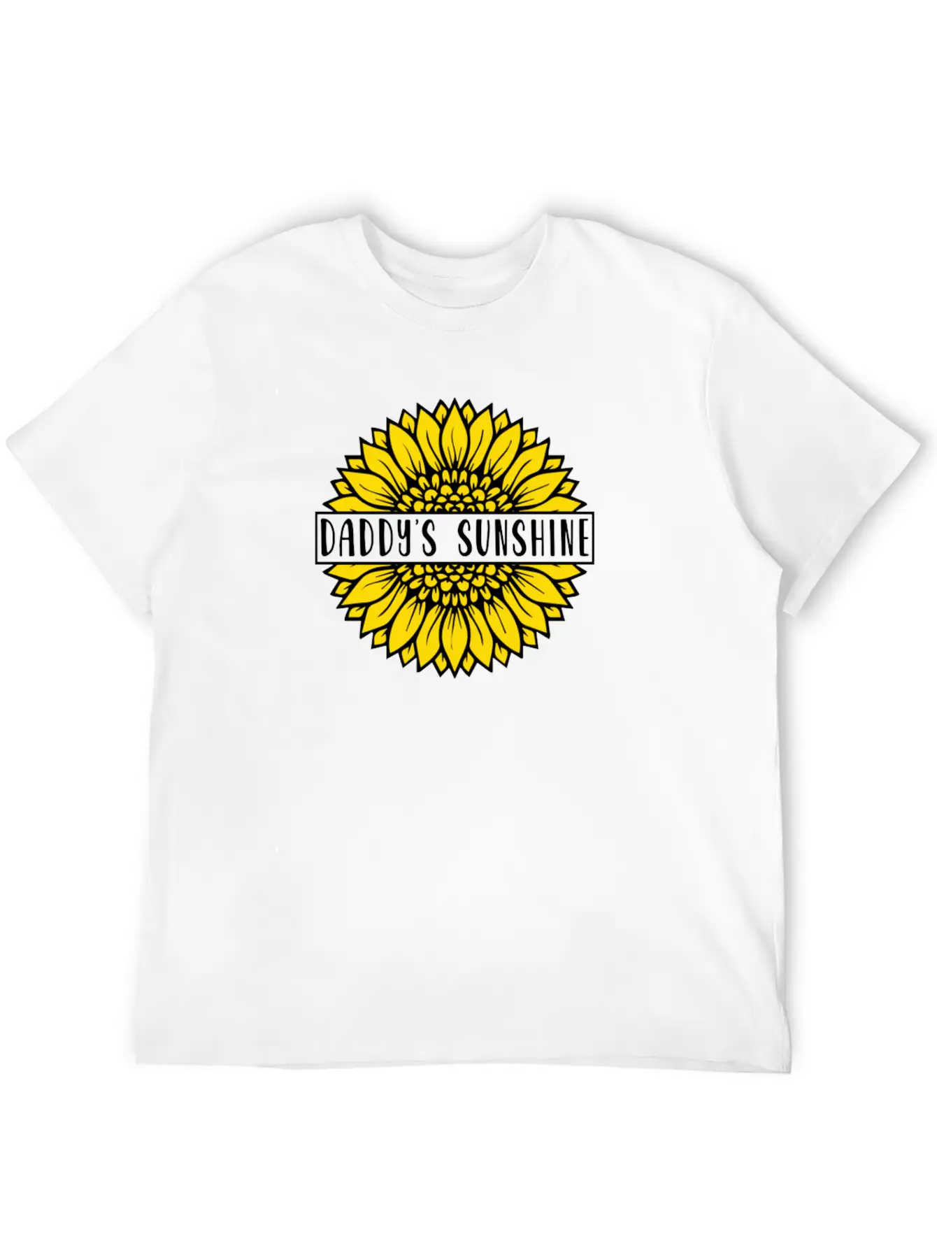 Sunflower Daddys Sunshine Unisex Short Sleeve Soft Cotton T-Shirt – Casual Everyday Wear