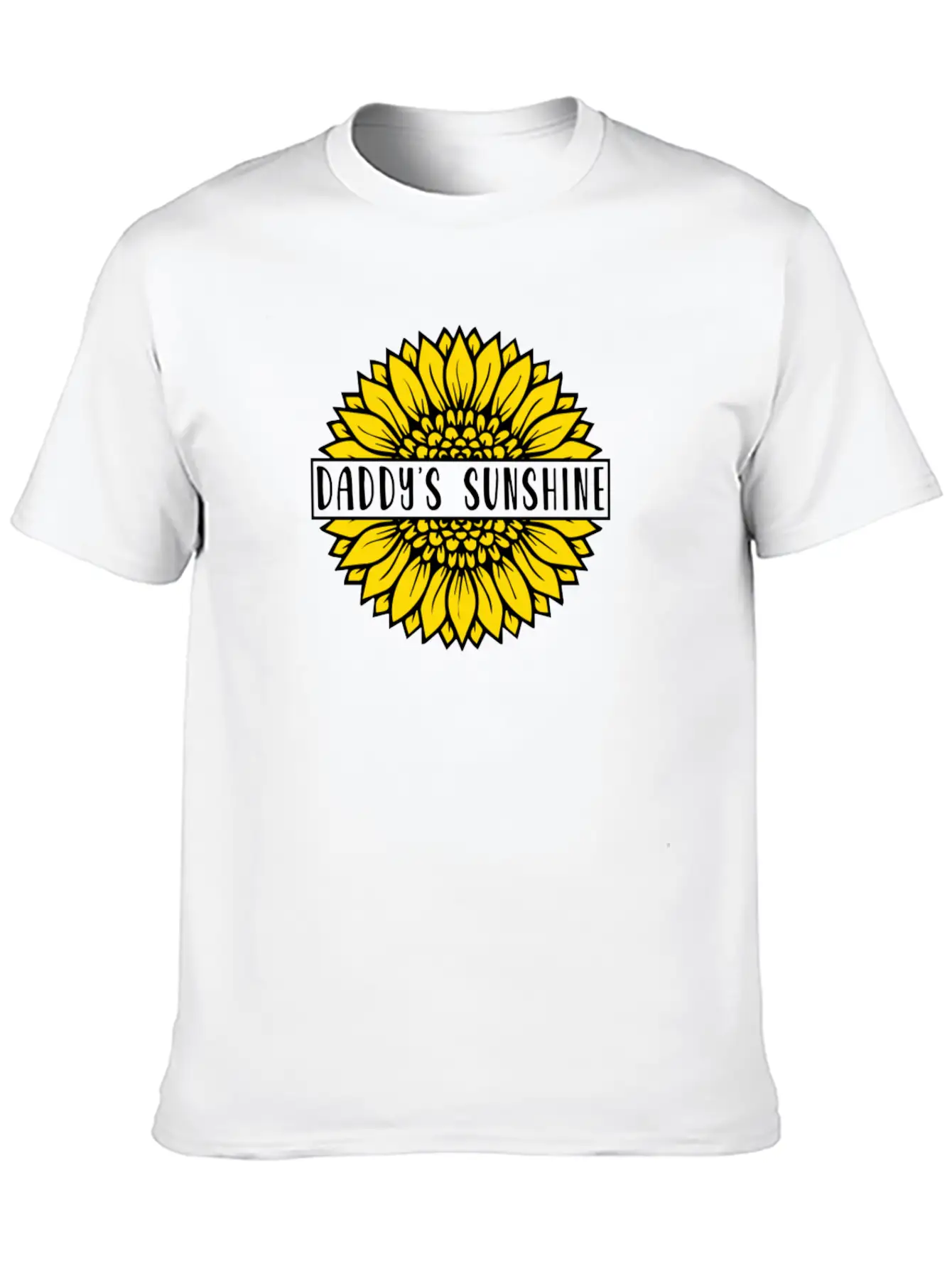 Sunflower Daddys Sunshine Unisex Short Sleeve Soft Cotton T-Shirt – Casual Everyday Wear