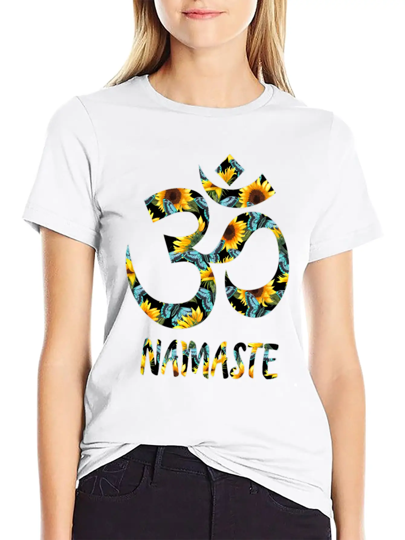 Sunflower Om Essential Unisex Summer Tee – Soft Cotton Casual Fit