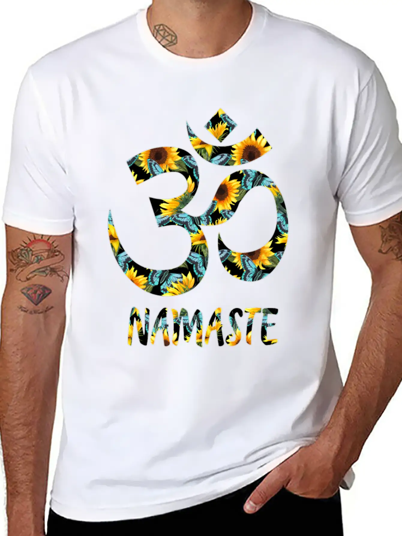 Sunflower Om Essential Unisex Summer Tee – Soft Cotton Casual Fit