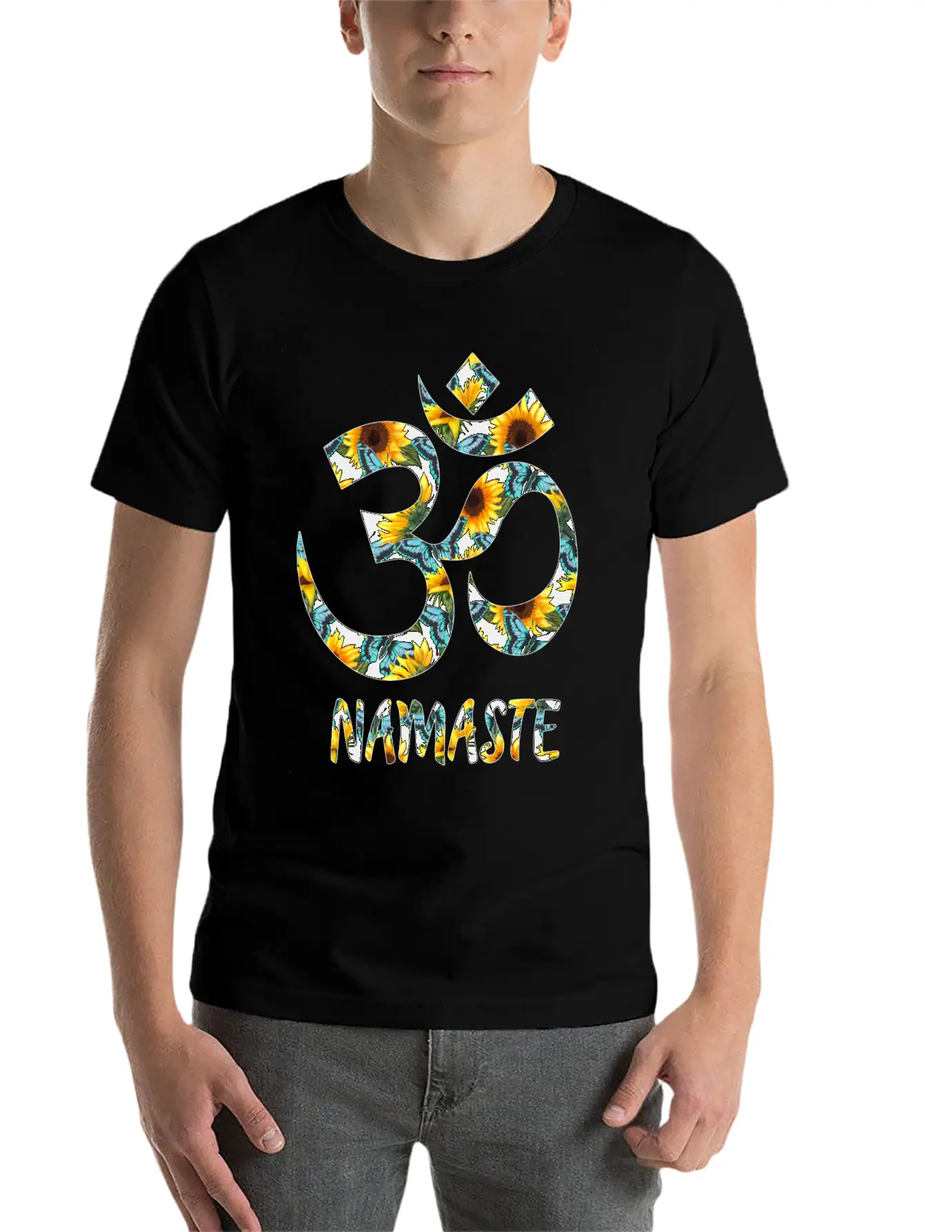Sunflower Om Essential Unisex Summer Tee – Soft Cotton Casual Fit