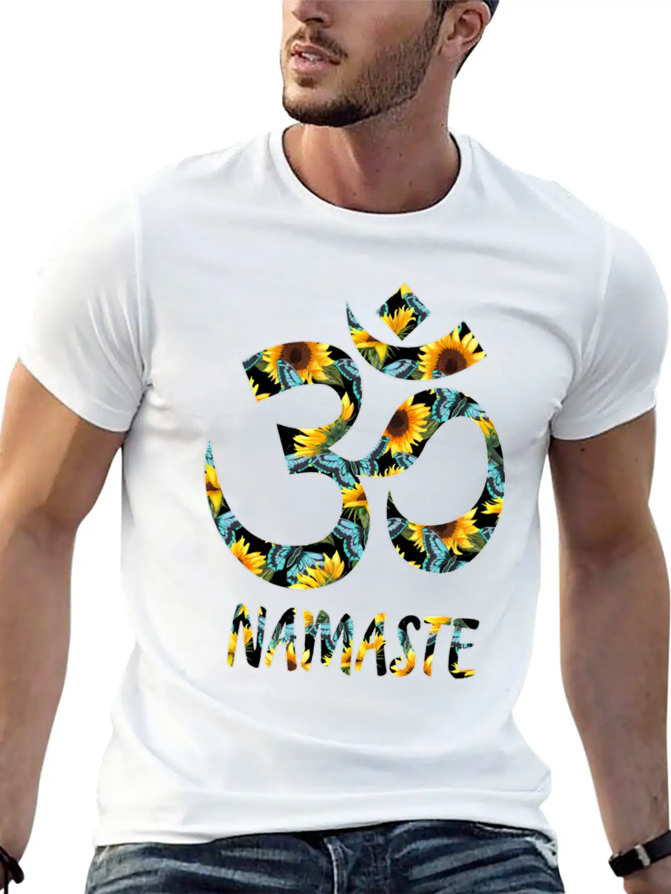 Sunflower Om Essential Unisex Summer Tee – Soft Cotton Casual Fit