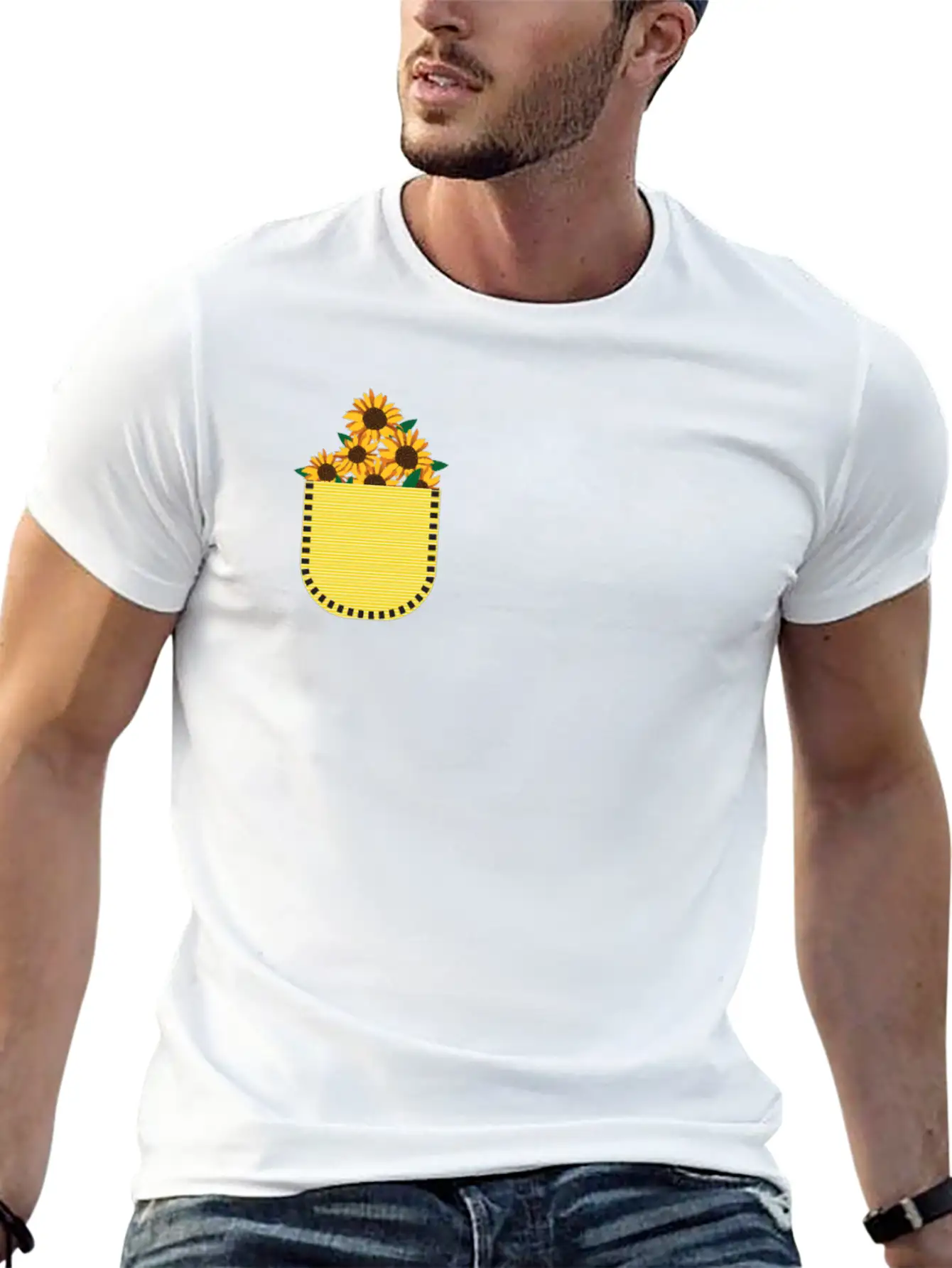 Sunflowers Says Its Always Sunny Unisex Short Sleeve Soft Cotton T-Shirt – Casual Everyday Wear