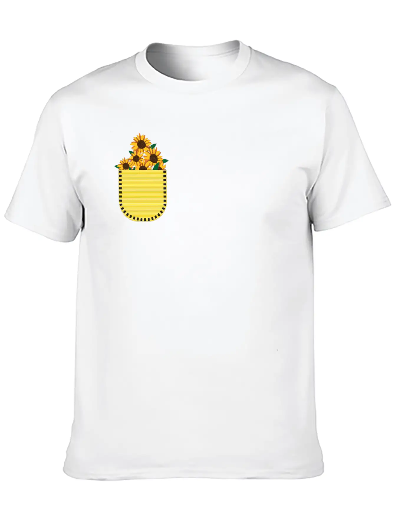 Sunflowers Says Its Always Sunny Unisex Short Sleeve Soft Cotton T-Shirt – Casual Everyday Wear