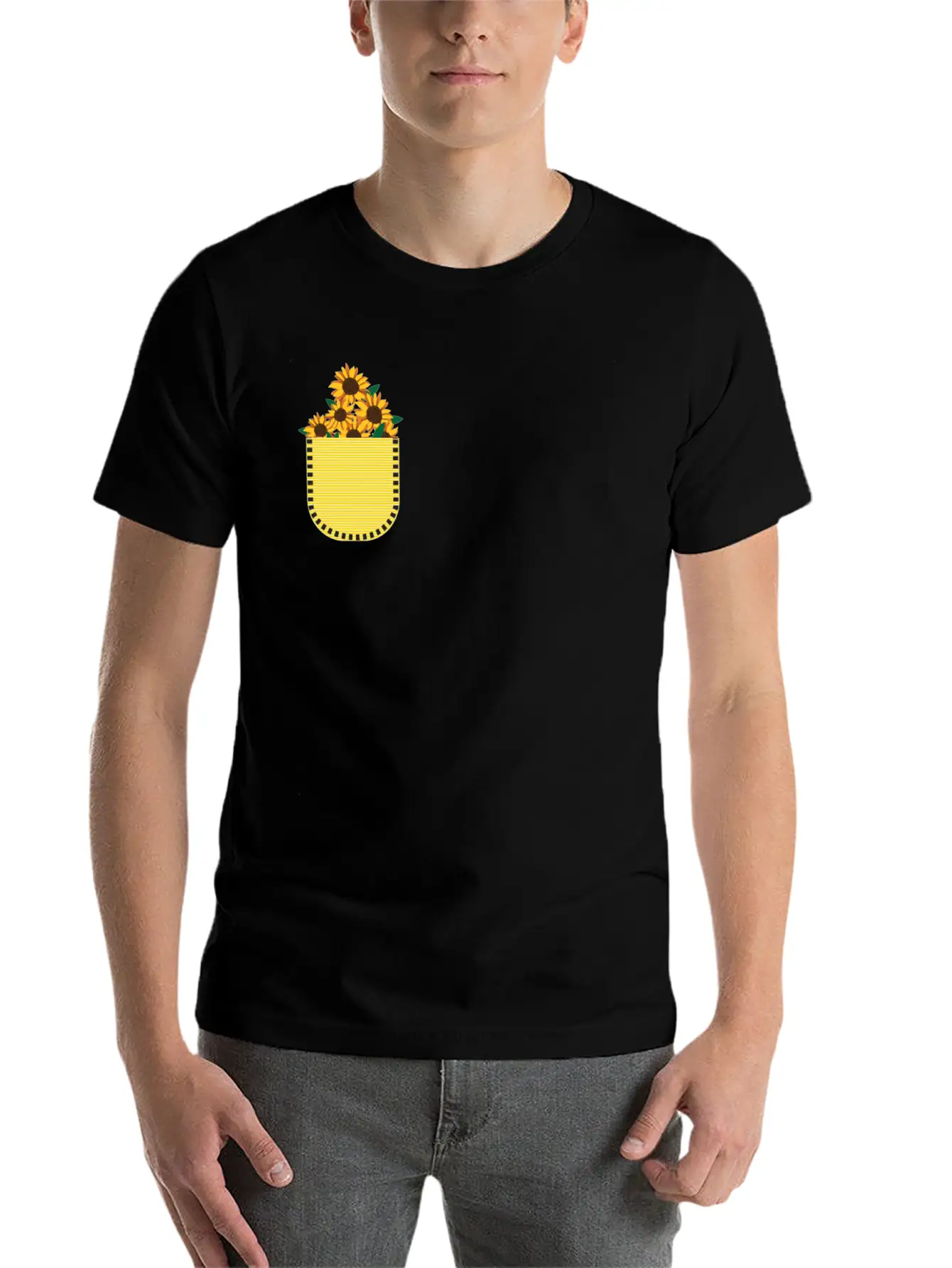 Sunflowers Says Its Always Sunny Unisex Short Sleeve Soft Cotton T-Shirt – Casual Everyday Wear