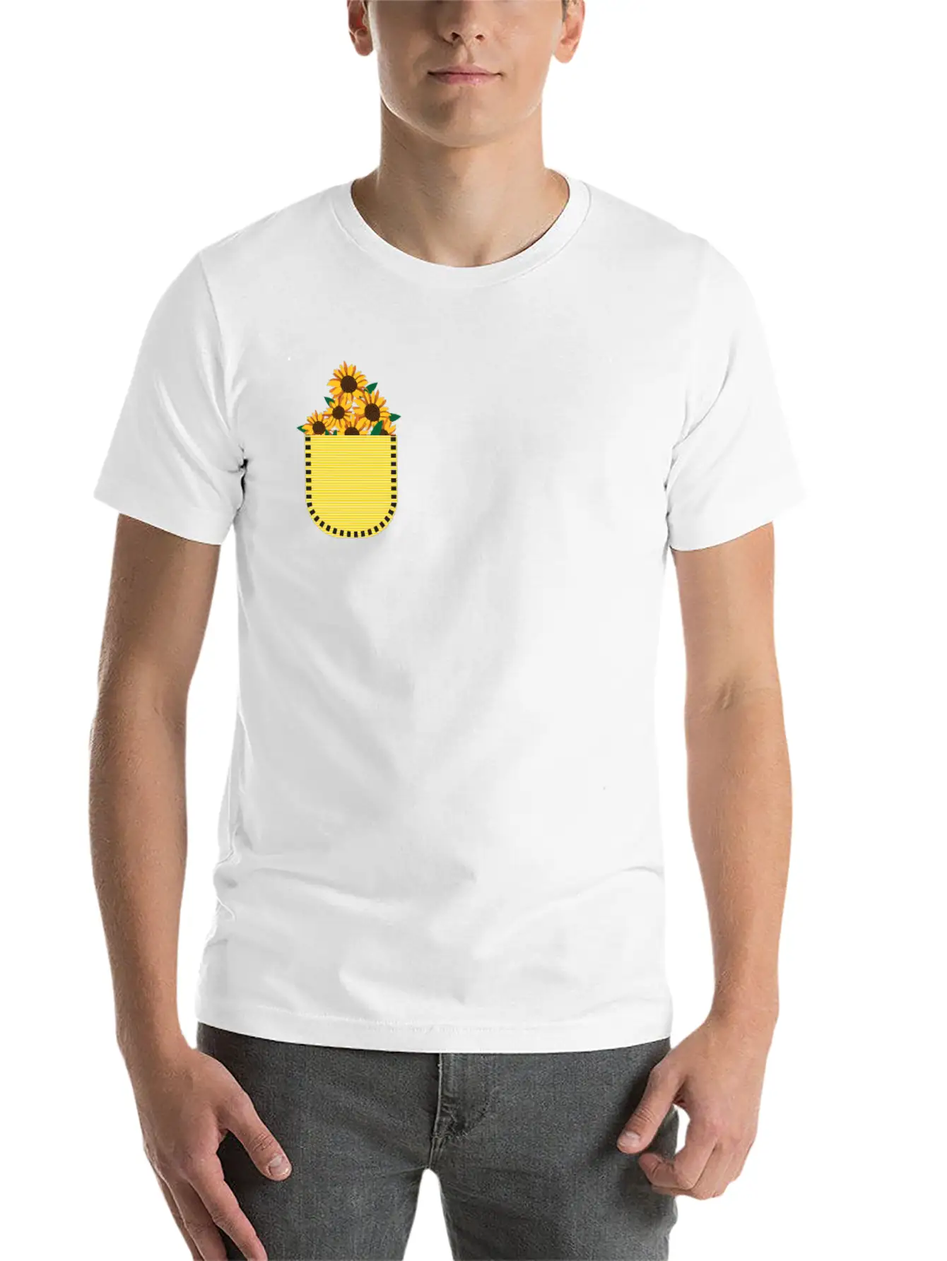 Sunflowers Says Its Always Sunny Unisex Short Sleeve Soft Cotton T-Shirt – Casual Everyday Wear