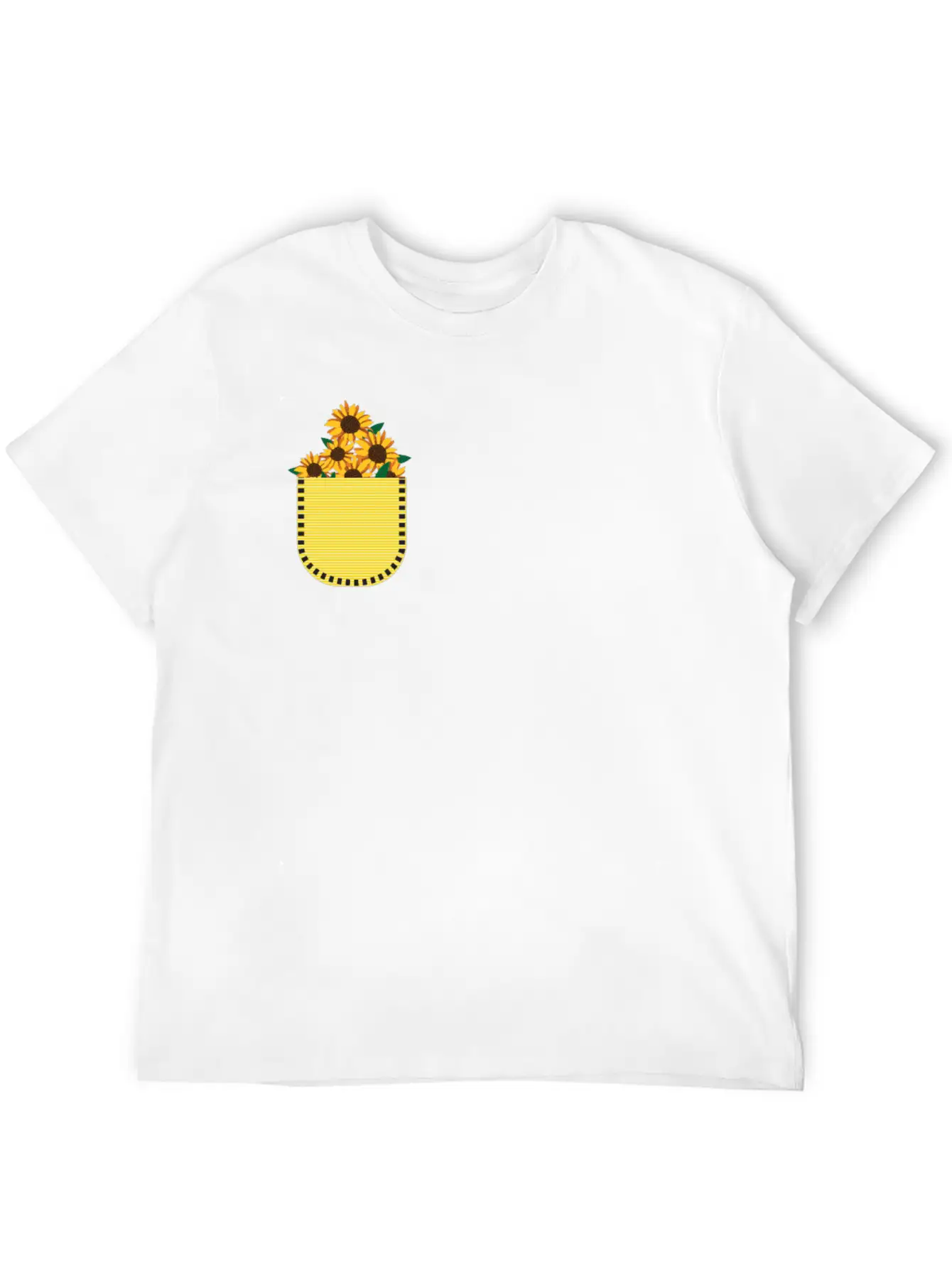 Sunflowers Says Its Always Sunny Unisex Short Sleeve Soft Cotton T-Shirt – Casual Everyday Wear