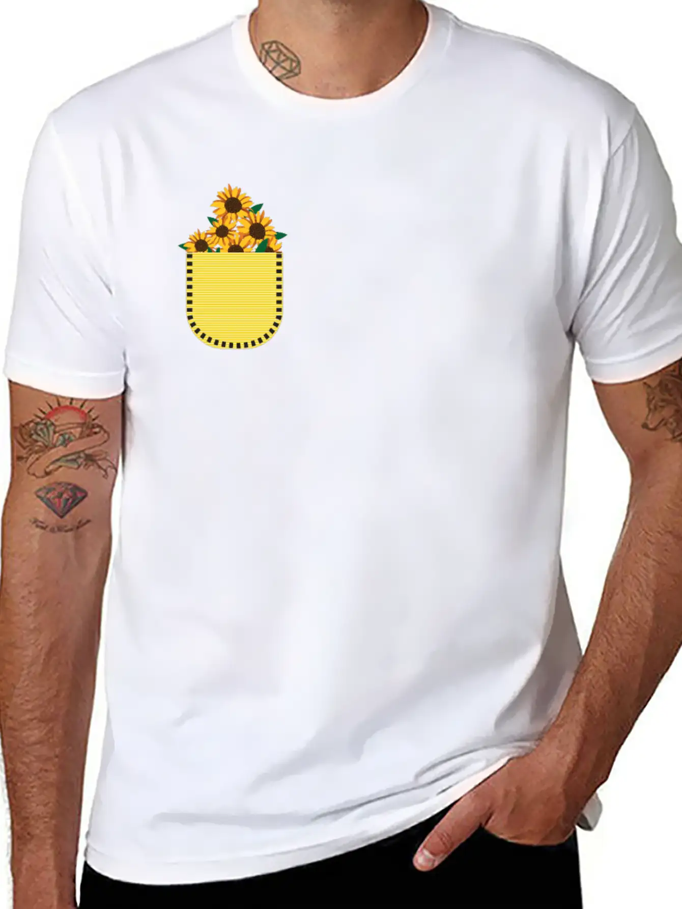 Sunflowers Says Its Always Sunny Unisex Short Sleeve Soft Cotton T-Shirt – Casual Everyday Wear