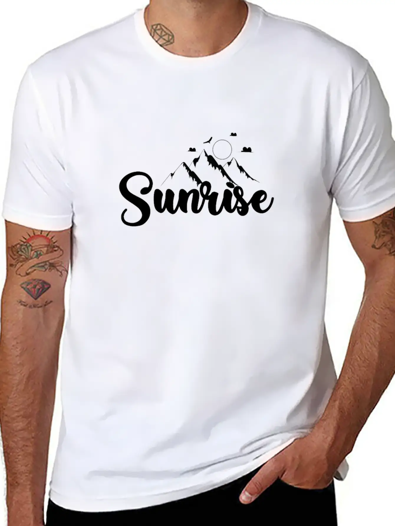 Sunrise In The Mountains Stylish Everyday T-Shirt – Unisex Basic Cotton Tee
