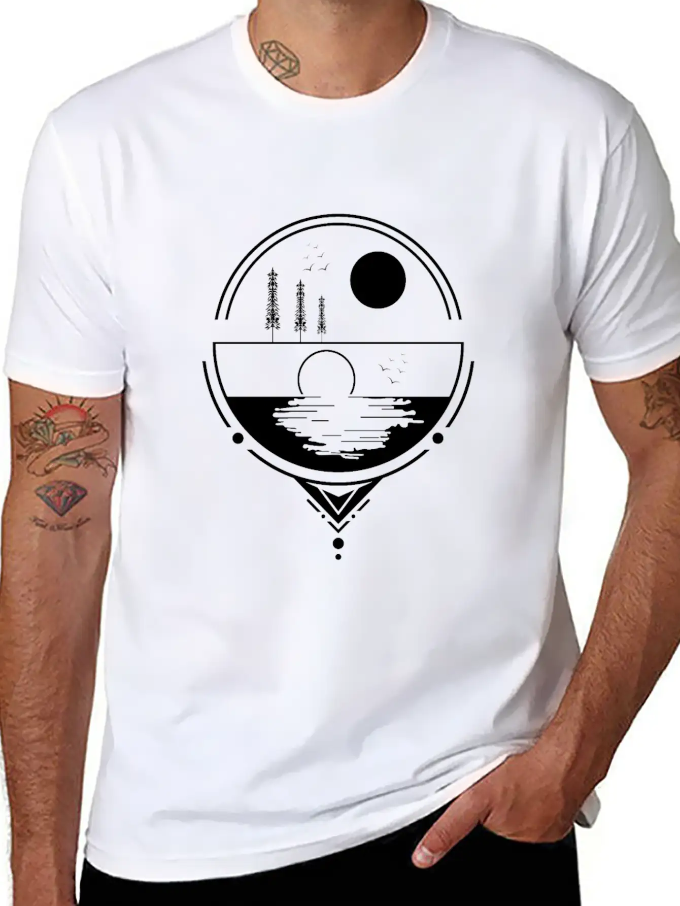 Sunrise SunsetSunset Design Stylish Everyday T-Shirt – Unisex Basic Cotton Tee