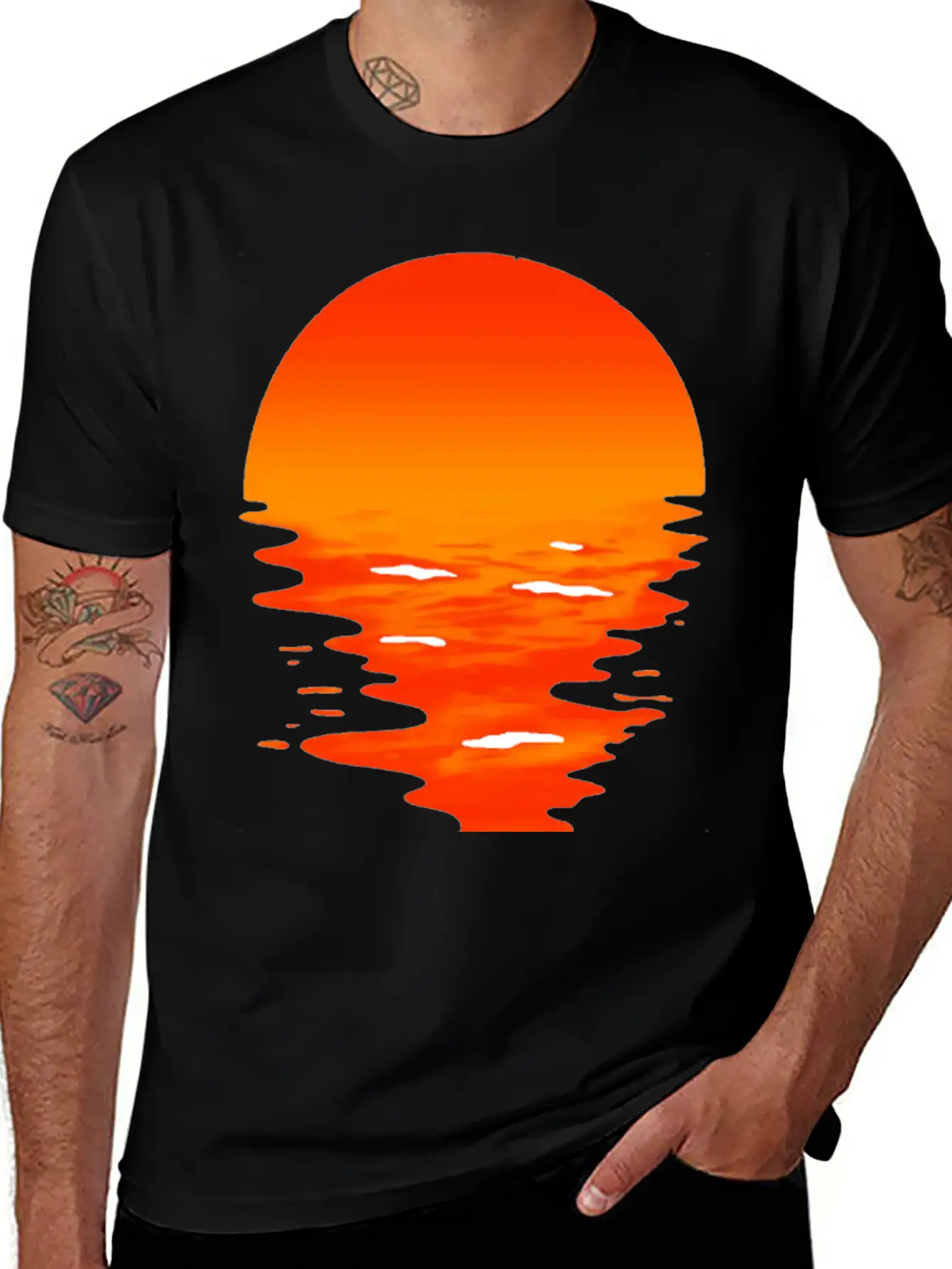 Sunset Basic Graphic T-Shirt – Daily Comfort In Soft Cotton