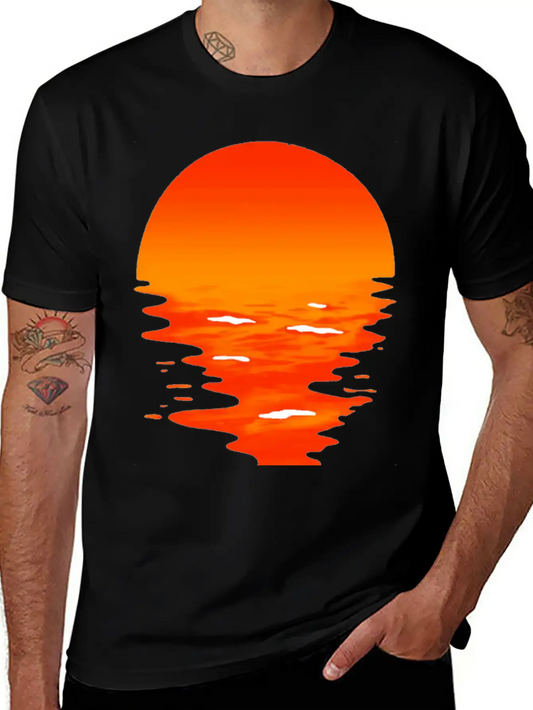 Sunset Basic Graphic T-Shirt – Daily Comfort In Soft Cotton