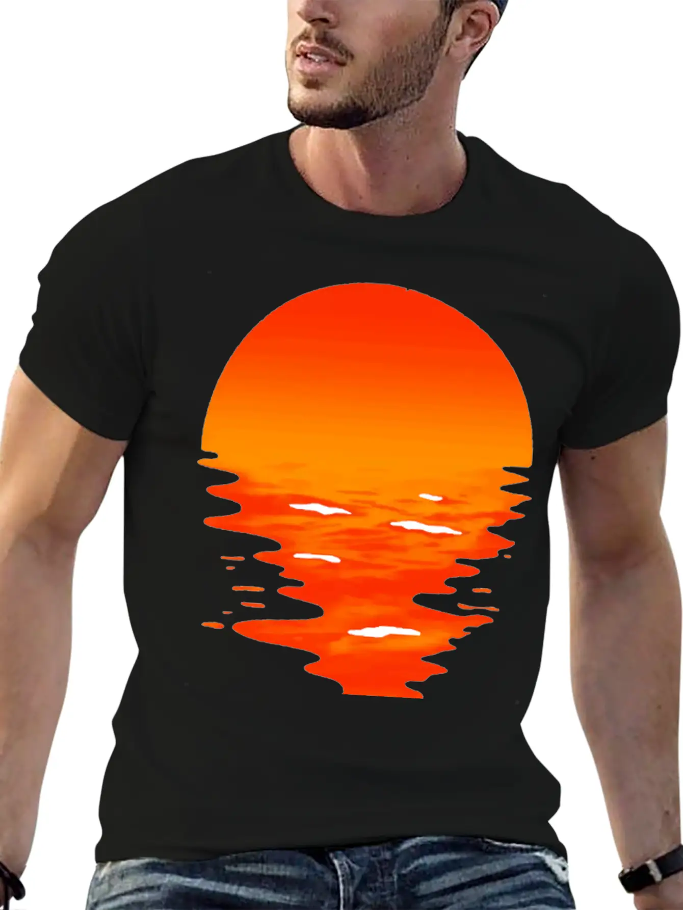 Sunset Basic Graphic T-Shirt – Daily Comfort In Soft Cotton