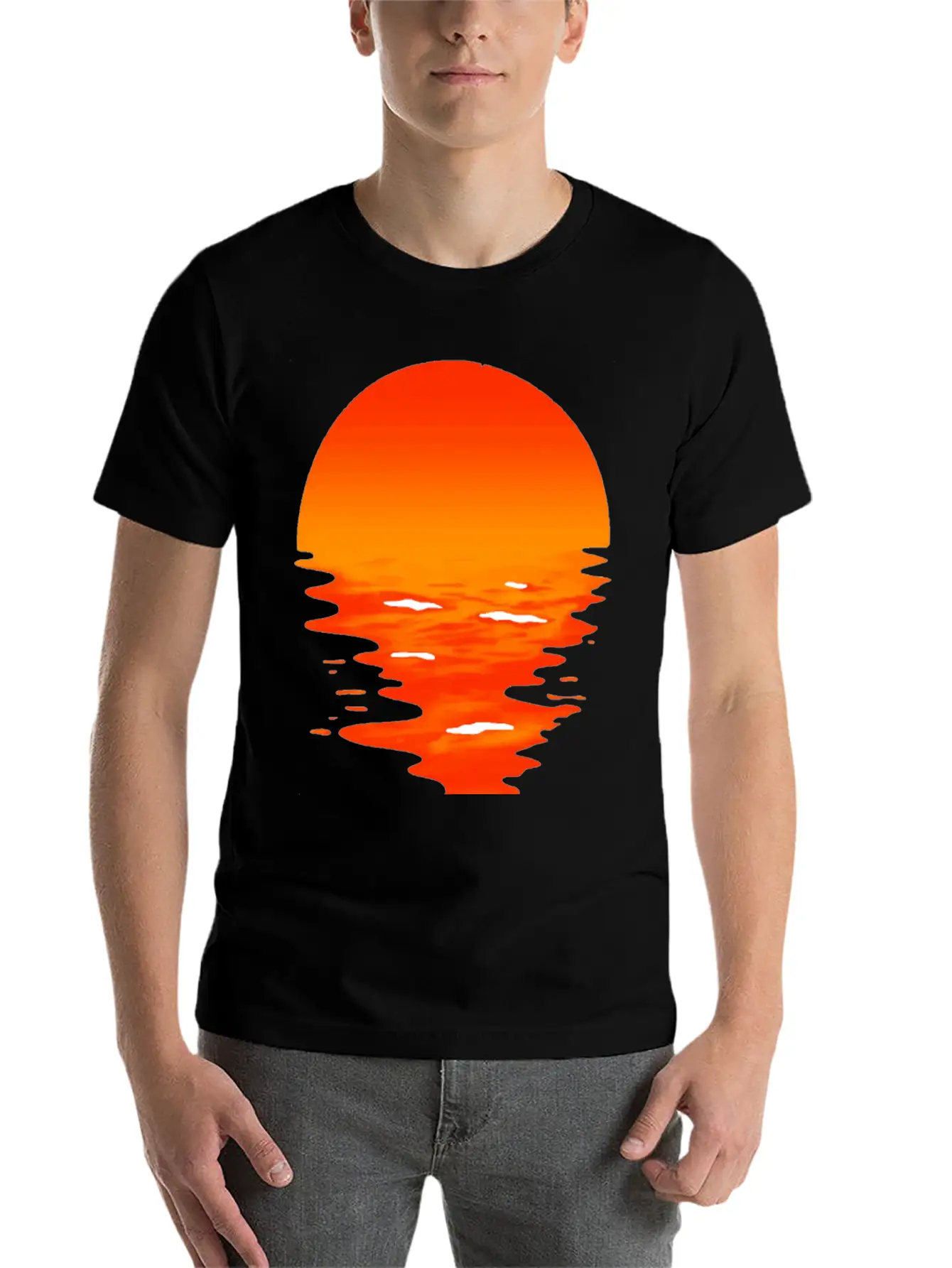 Sunset Basic Graphic T-Shirt – Daily Comfort In Soft Cotton