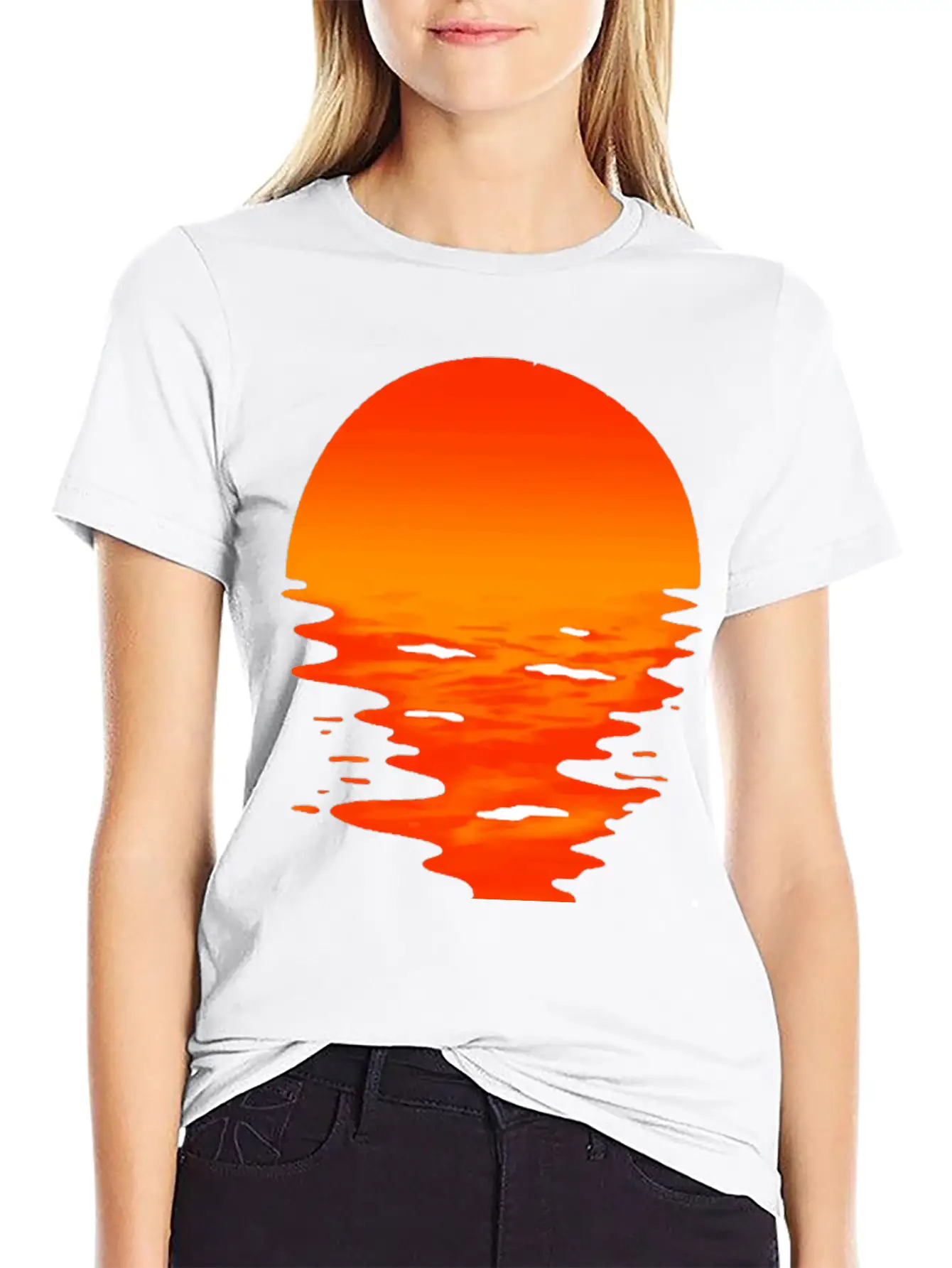 Sunset Basic Graphic T-Shirt – Daily Comfort In Soft Cotton
