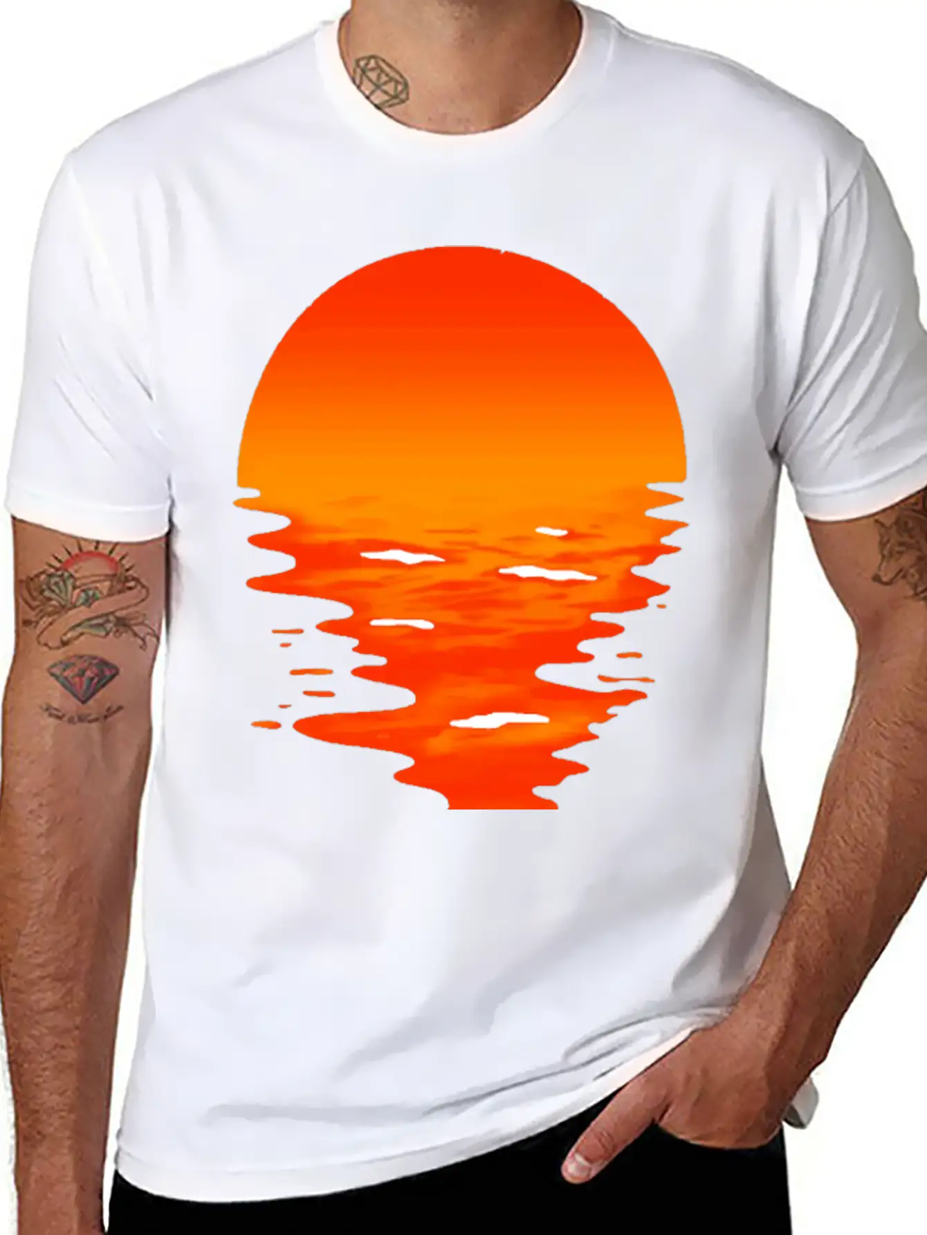 Sunset Basic Graphic T-Shirt – Daily Comfort In Soft Cotton