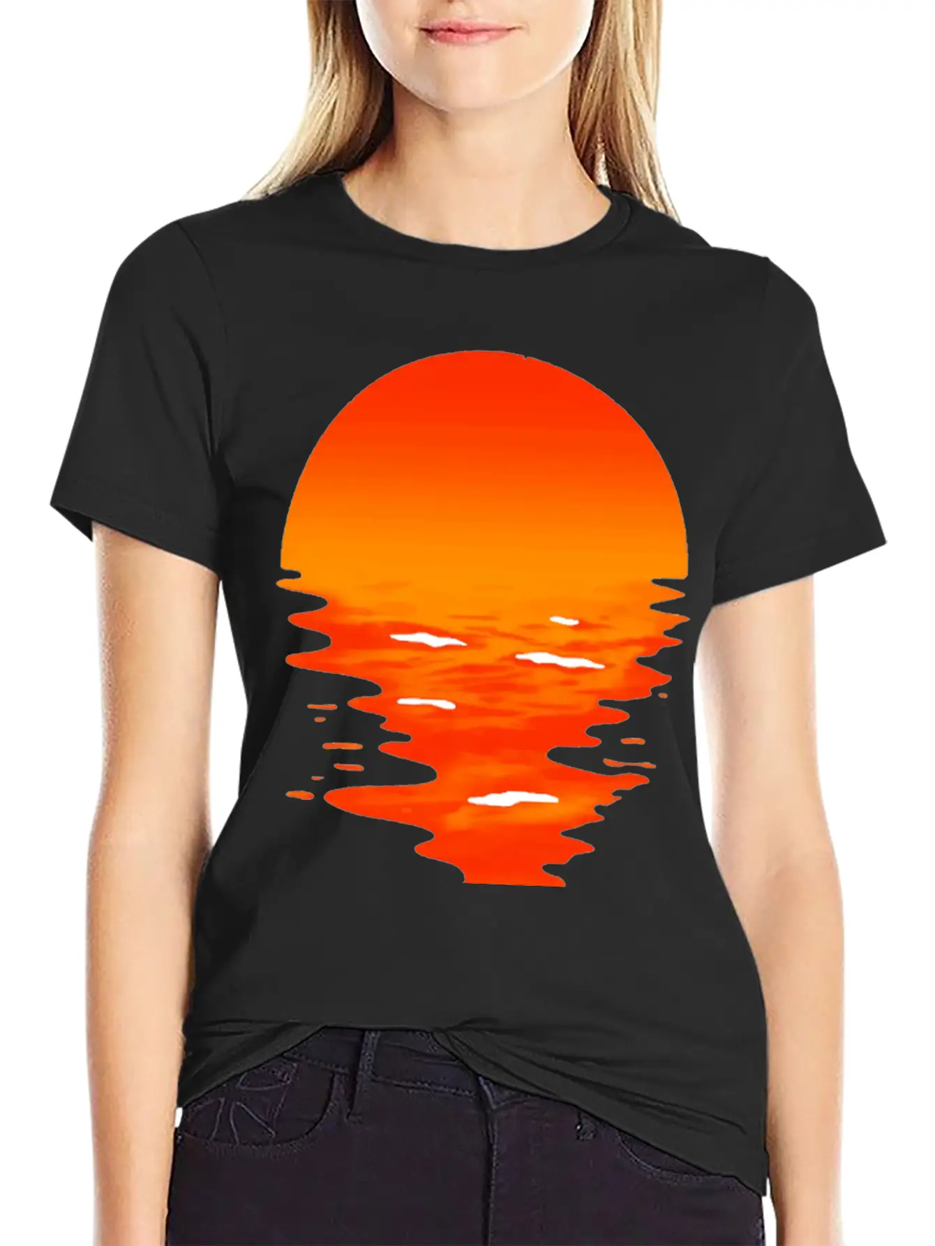 Sunset Basic Graphic T-Shirt – Daily Comfort In Soft Cotton