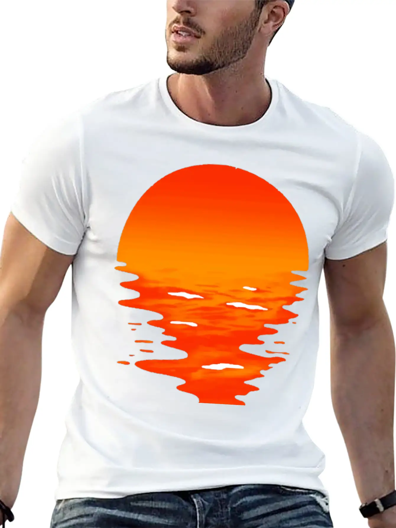 Sunset Basic Graphic T-Shirt – Daily Comfort In Soft Cotton