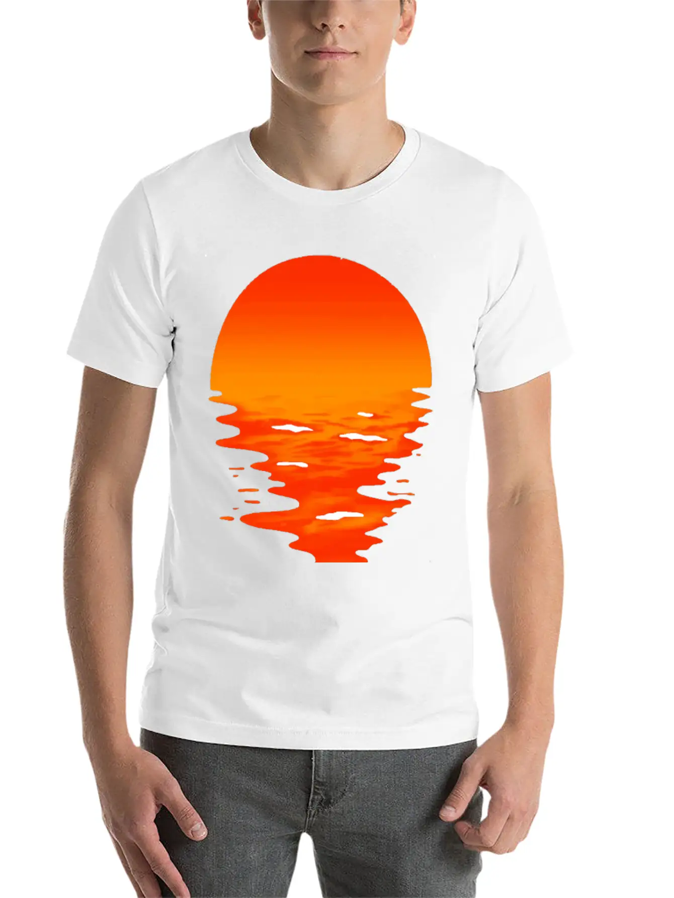 Sunset Basic Graphic T-Shirt – Daily Comfort In Soft Cotton