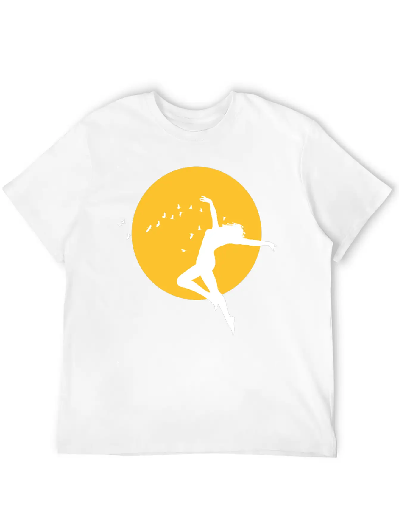 Sunset Freedom Dance Silhouette Design Stylish Everyday T-Shirt – Unisex Basic Cotton Tee