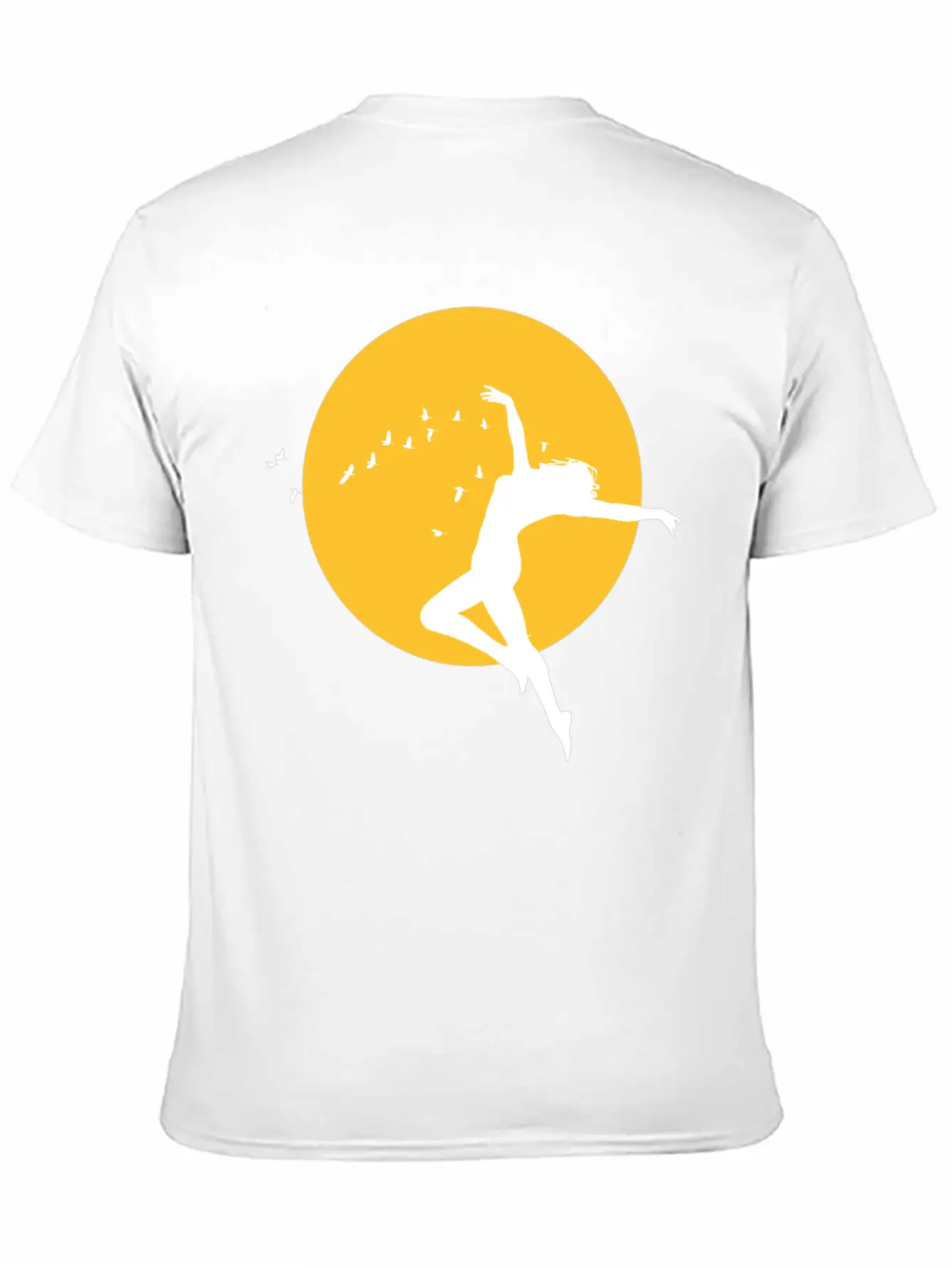 Sunset Freedom Dance Silhouette Design Stylish Everyday T-Shirt – Unisex Basic Cotton Tee