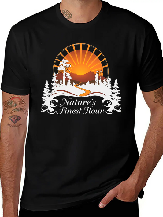 Sunset Over National Park Stylish Everyday T-Shirt – Unisex Basic Cotton Tee