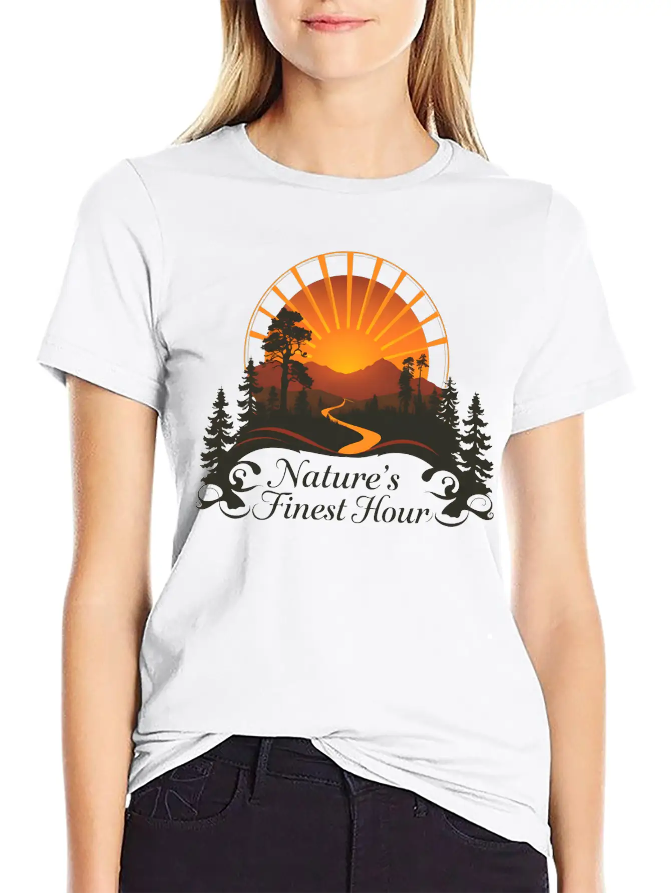 Sunset Over National Park Stylish Everyday T-Shirt – Unisex Basic Cotton Tee