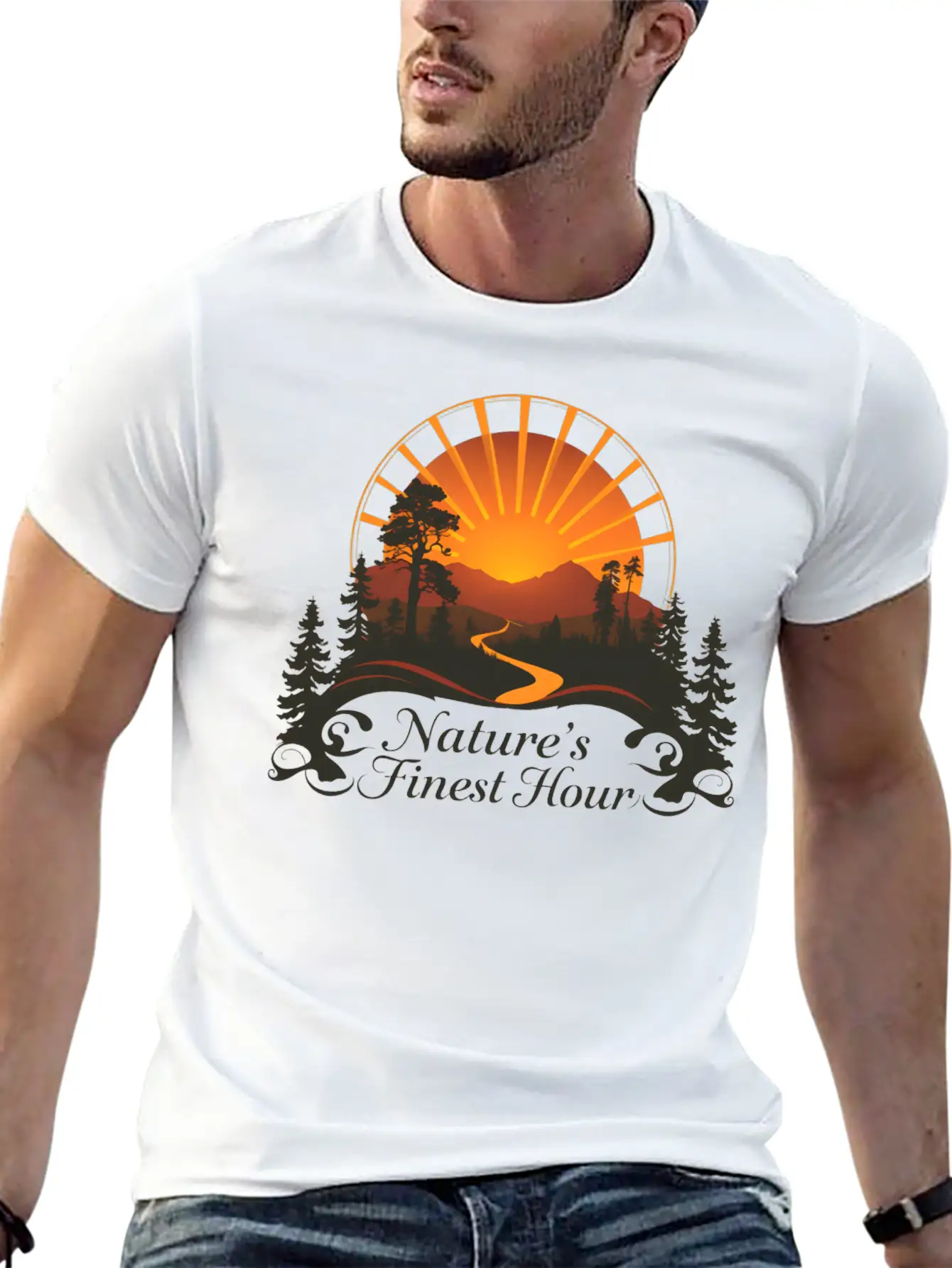 Sunset Over National Park Stylish Everyday T-Shirt – Unisex Basic Cotton Tee