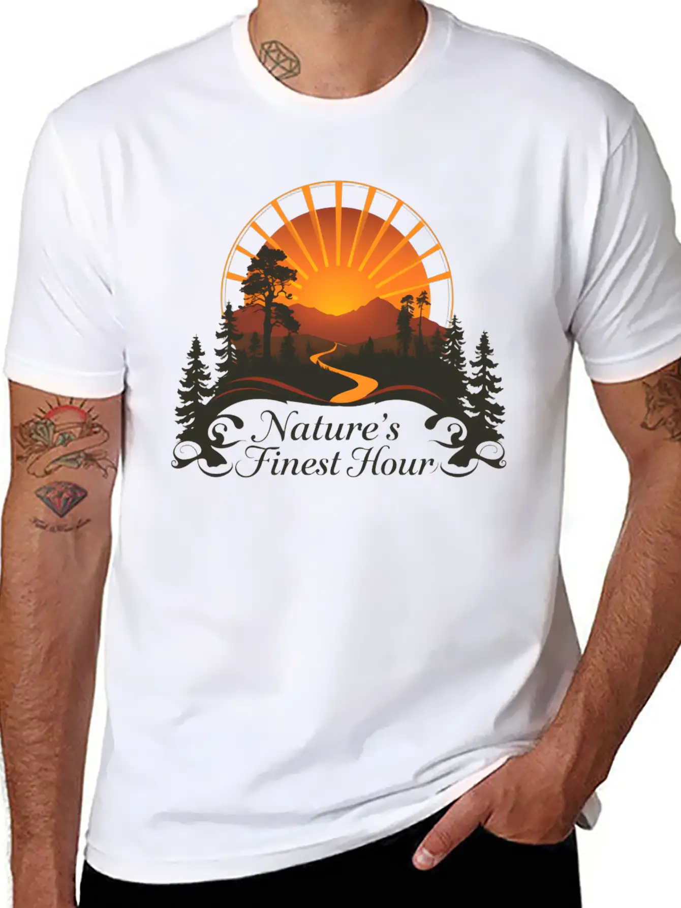 Sunset Over National Park Stylish Everyday T-Shirt – Unisex Basic Cotton Tee