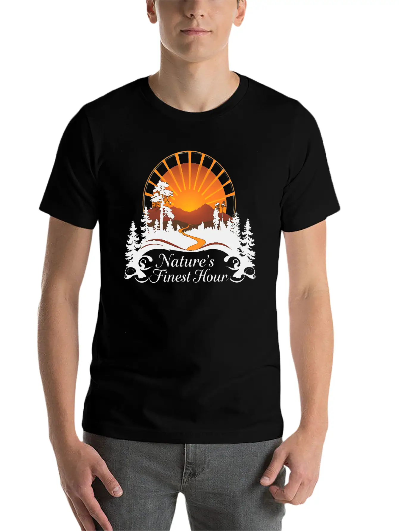 Sunset Over National Park Stylish Everyday T-Shirt – Unisex Basic Cotton Tee