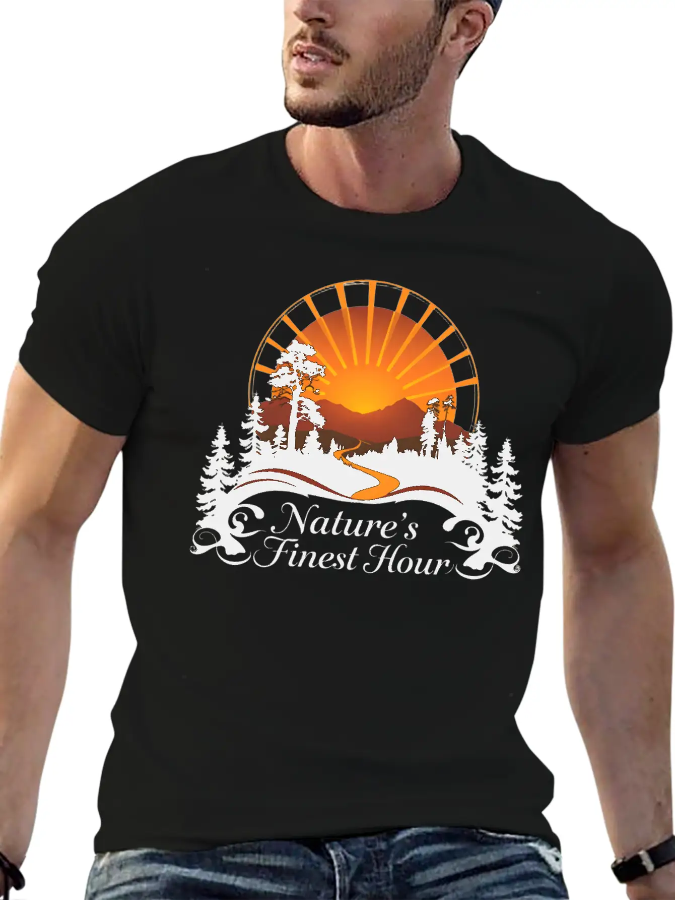 Sunset Over National Park Stylish Everyday T-Shirt – Unisex Basic Cotton Tee
