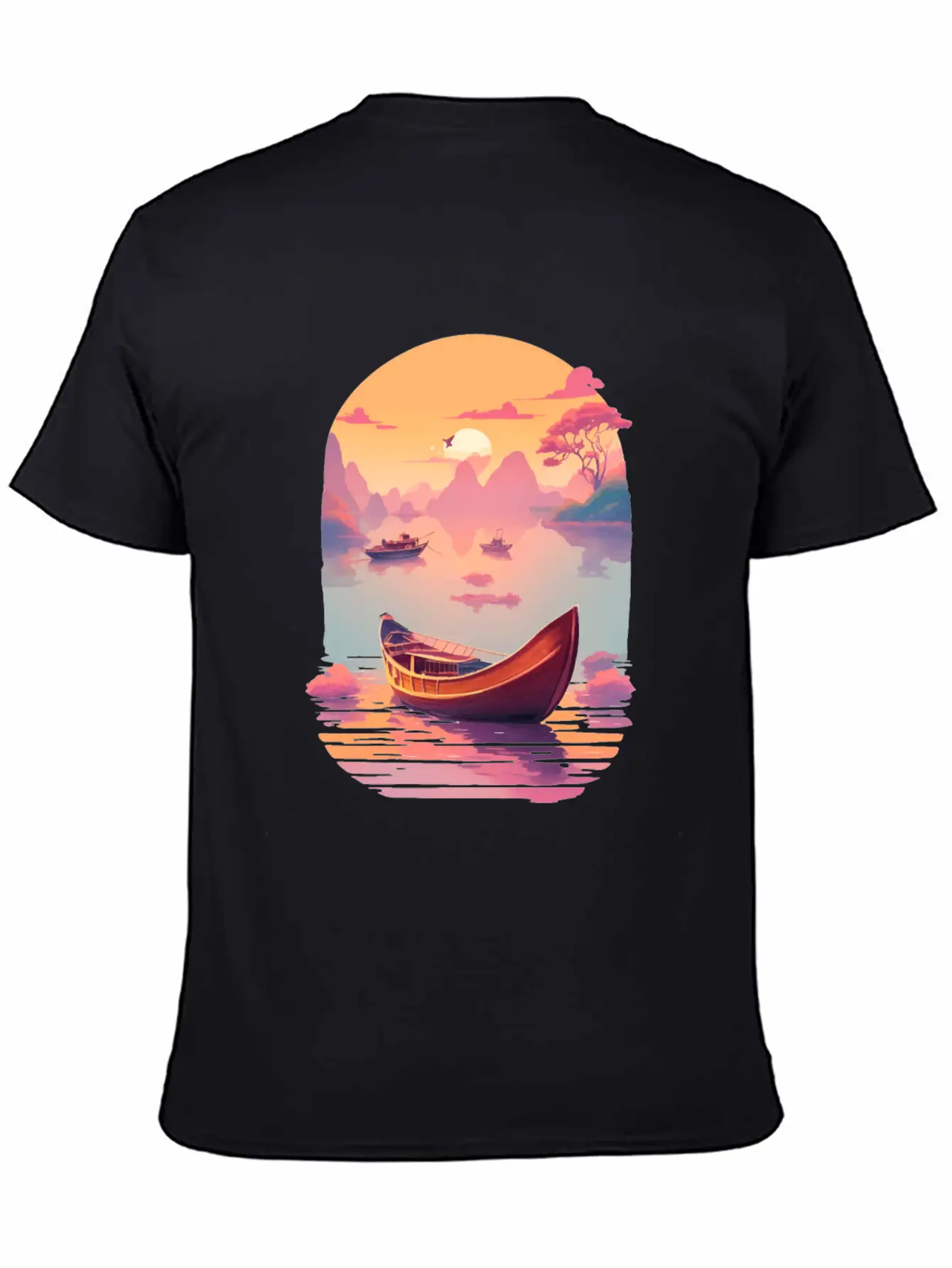 Sunset Serenade, Ninh Binh Comfortable Minimalist Graphic Tee – Summer Style Essential