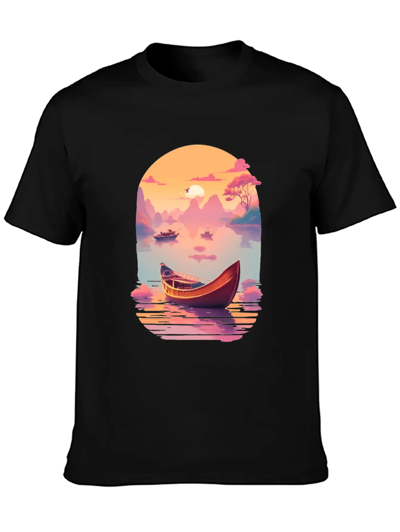 Sunset Serenade, Ninh Binh Comfortable Minimalist Graphic Tee – Summer Style Essential