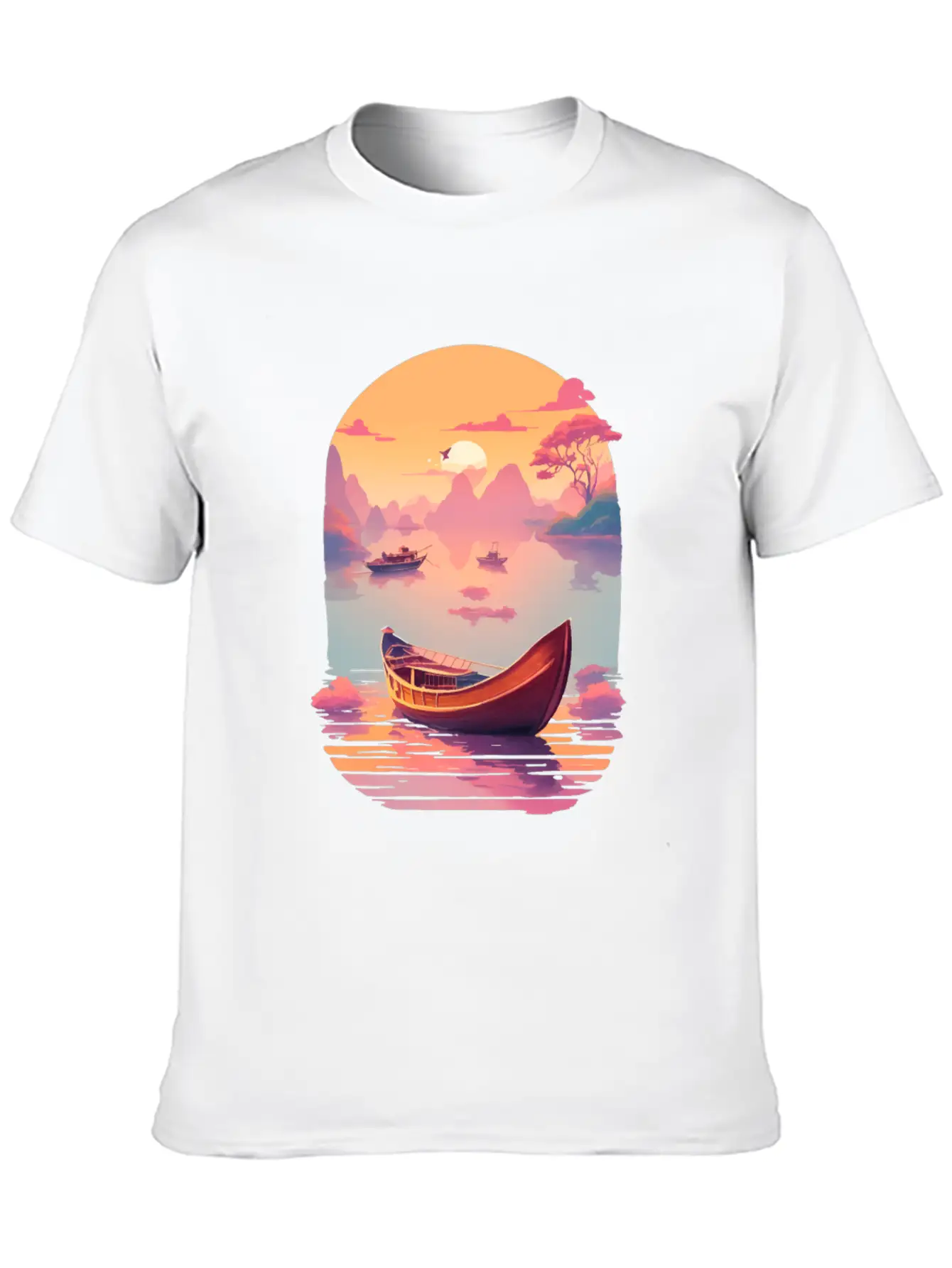 Sunset Serenade, Ninh Binh Comfortable Minimalist Graphic Tee – Summer Style Essential