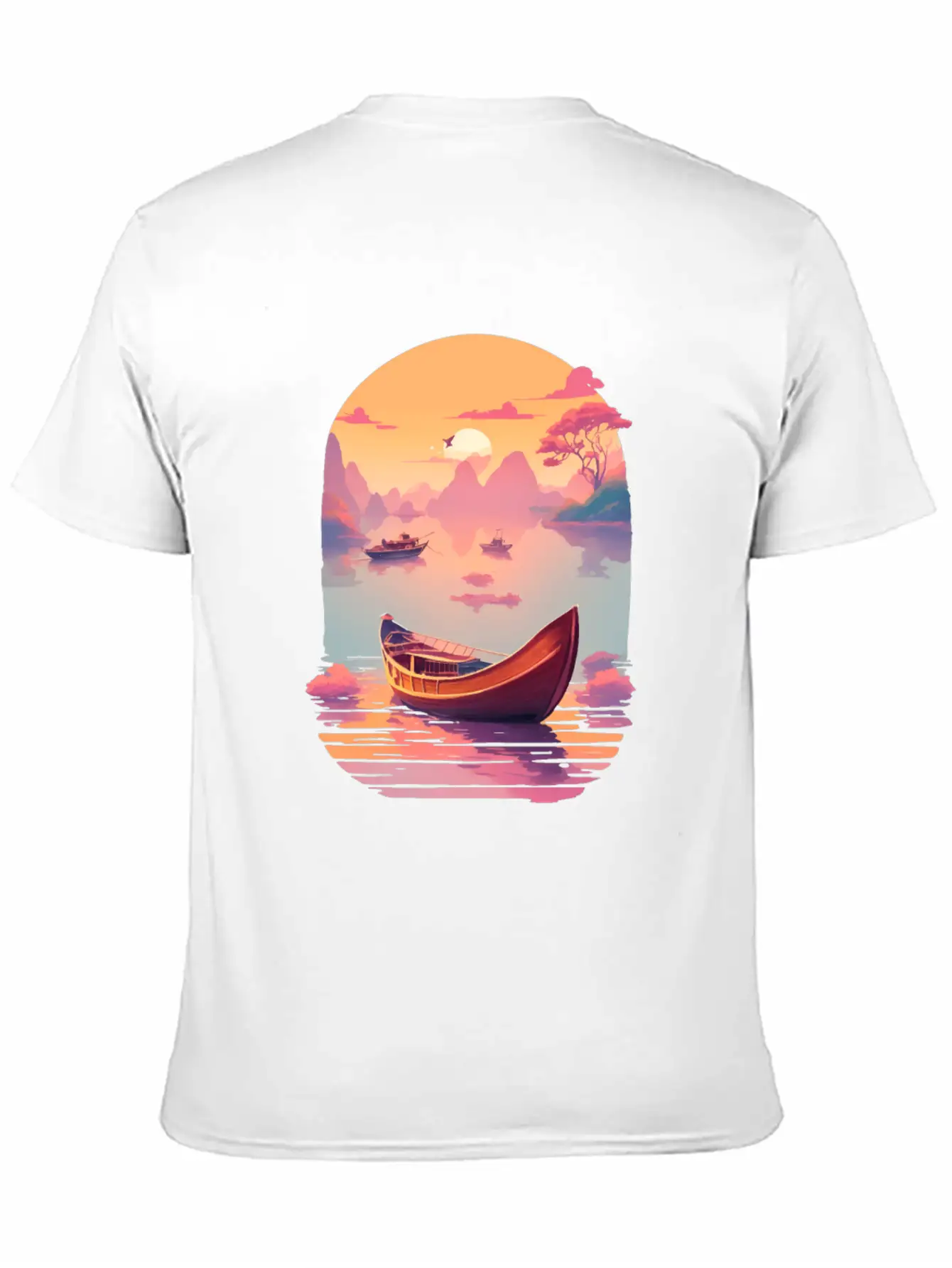 Sunset Serenade, Ninh Binh Comfortable Minimalist Graphic Tee – Summer Style Essential