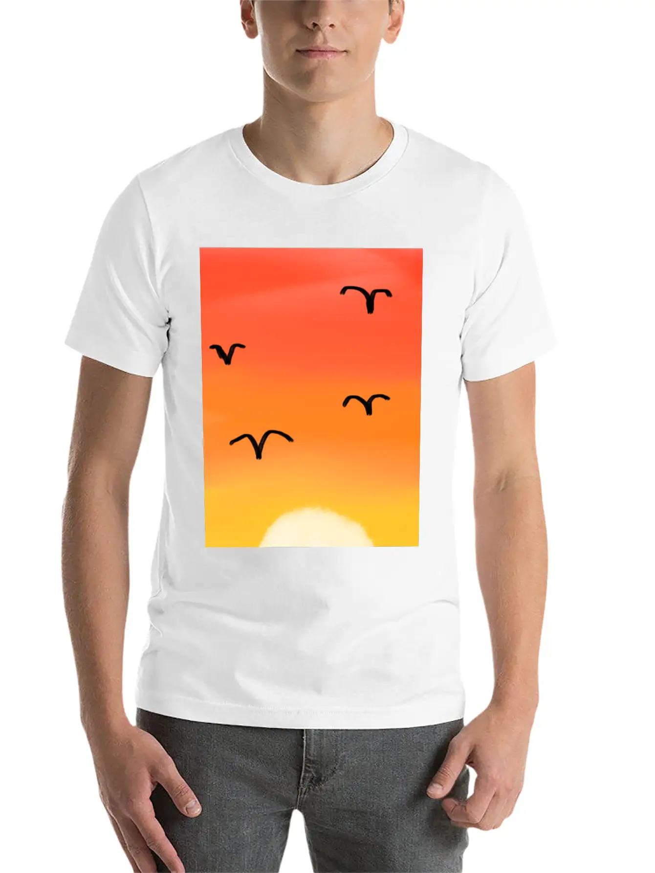 Sunset Stylish Everyday T-Shirt – Unisex Basic Cotton Tee