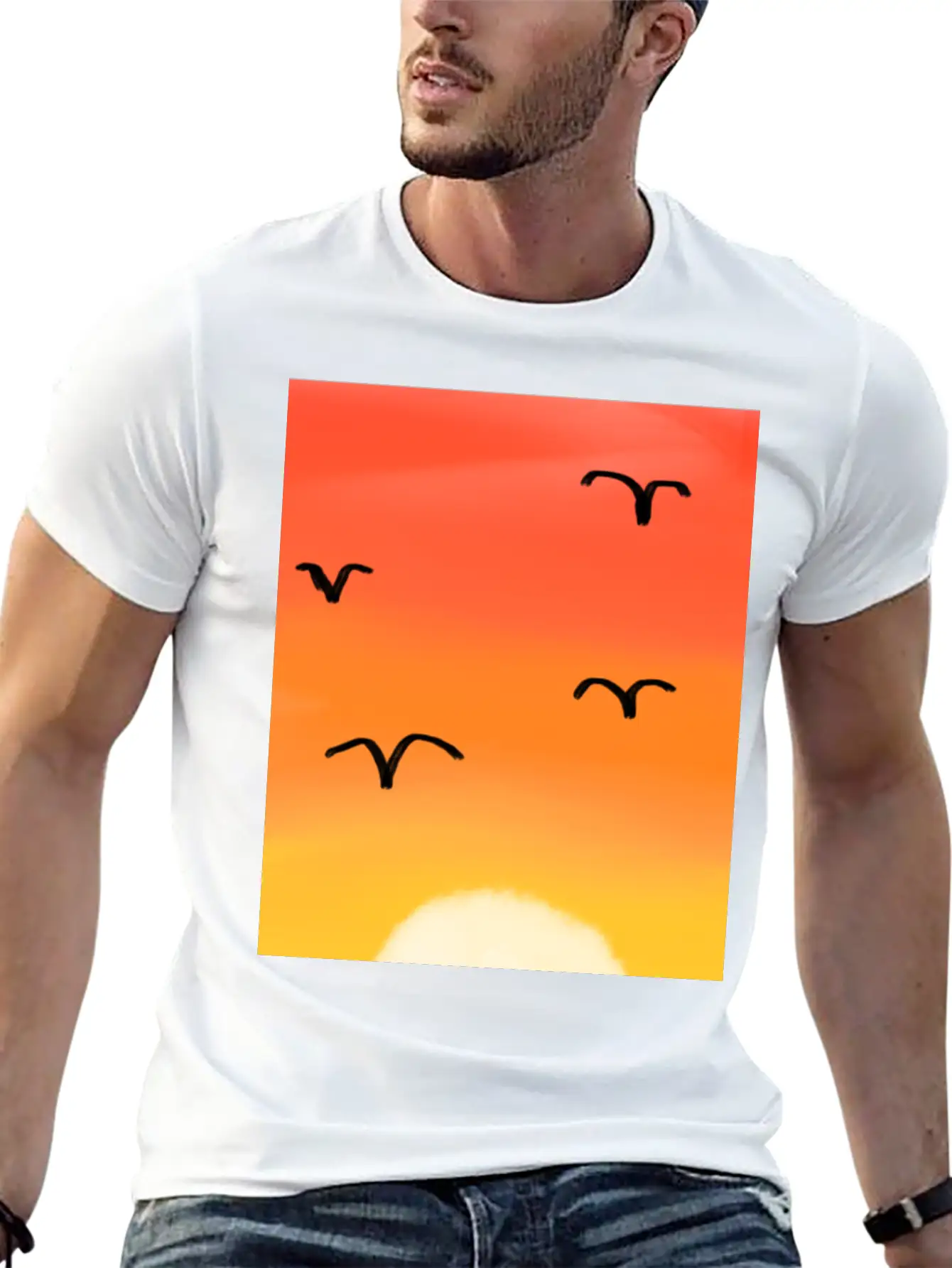 Sunset Stylish Everyday T-Shirt – Unisex Basic Cotton Tee