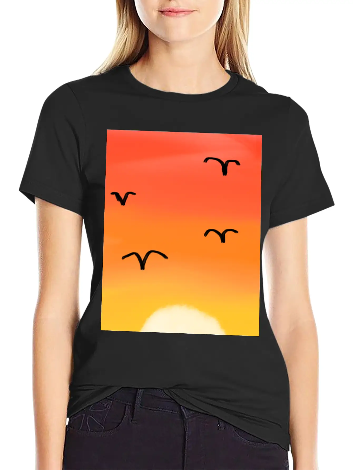Sunset Stylish Everyday T-Shirt – Unisex Basic Cotton Tee