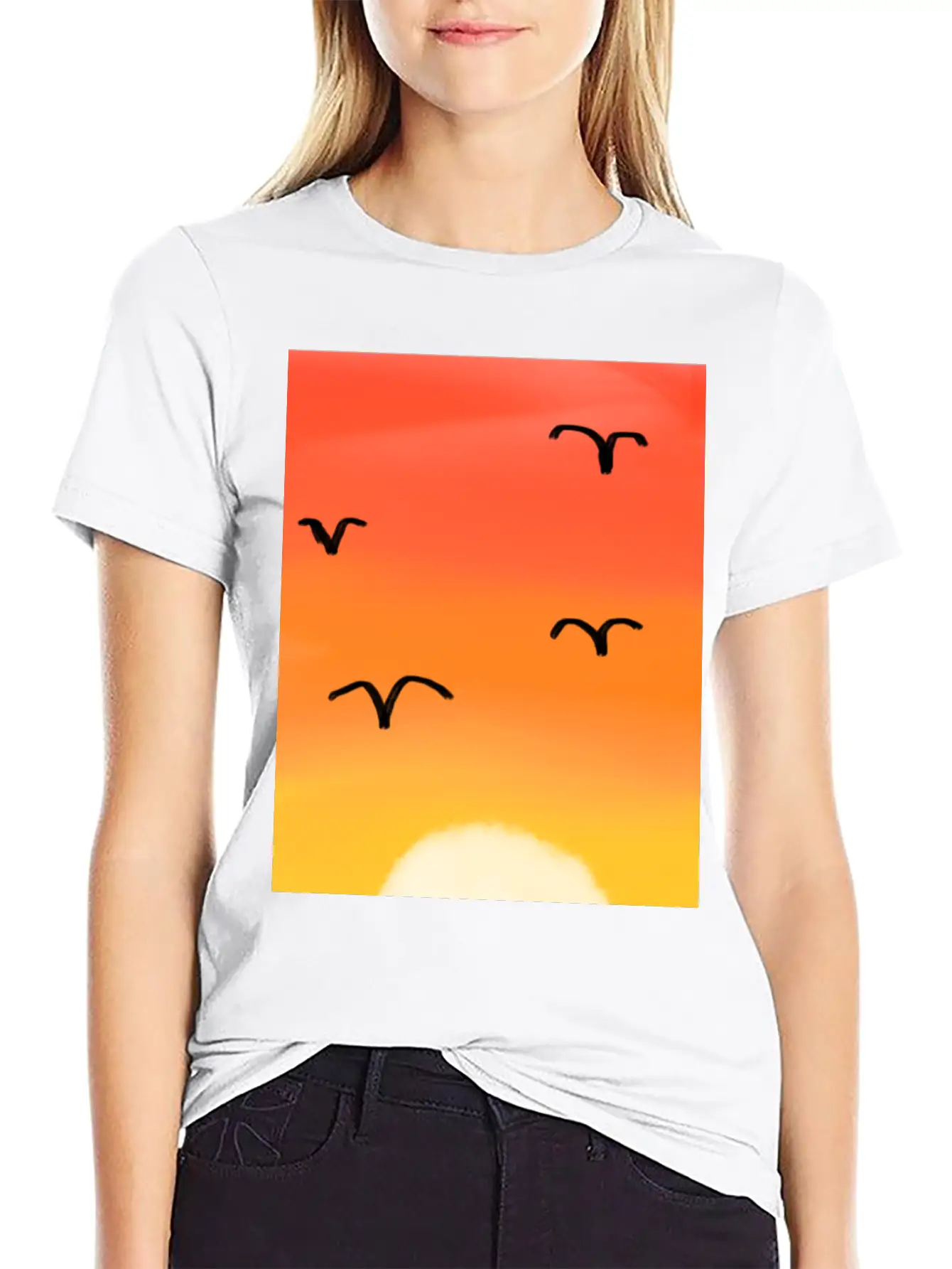 Sunset Stylish Everyday T-Shirt – Unisex Basic Cotton Tee