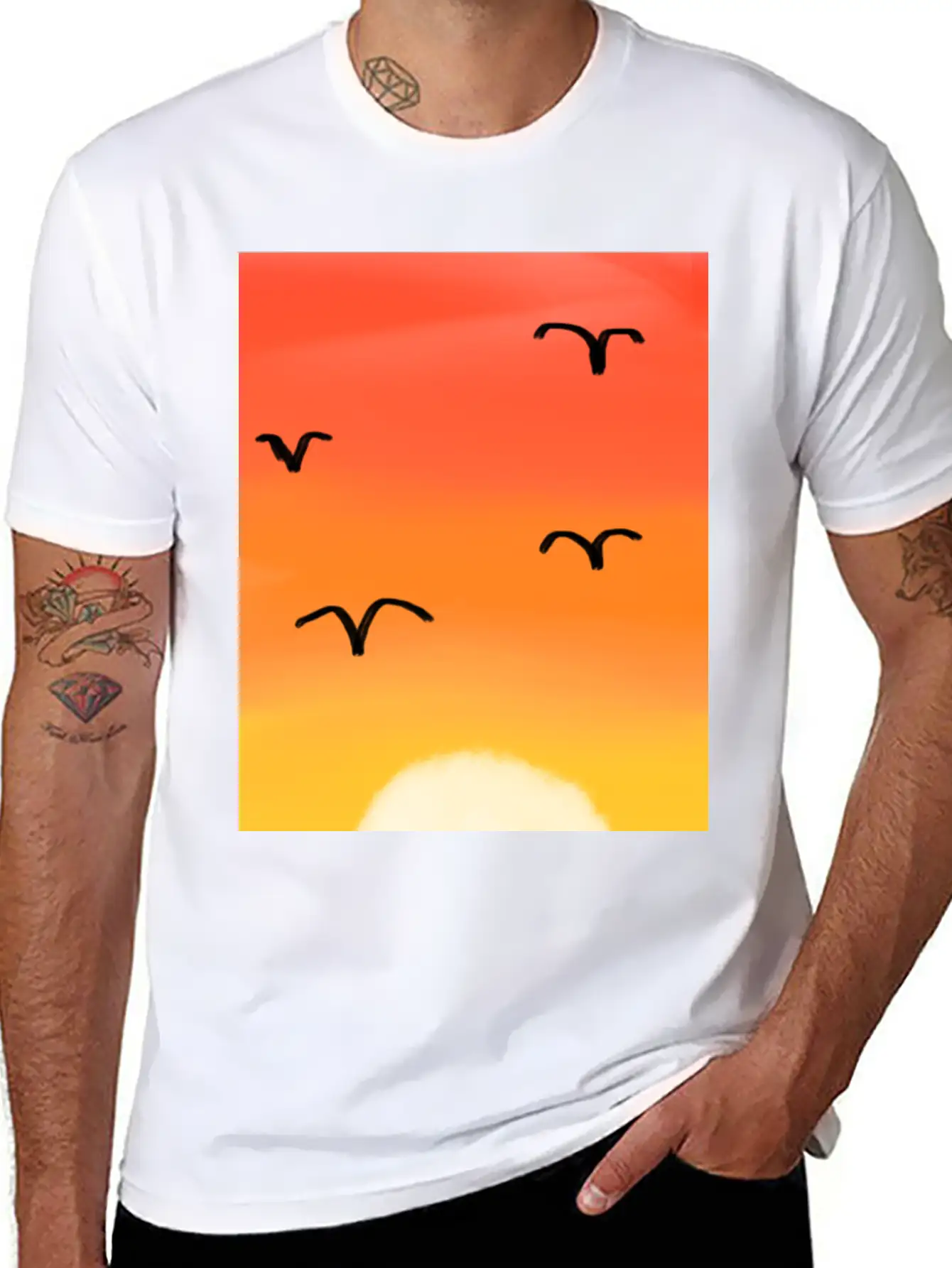 Sunset Stylish Everyday T-Shirt – Unisex Basic Cotton Tee